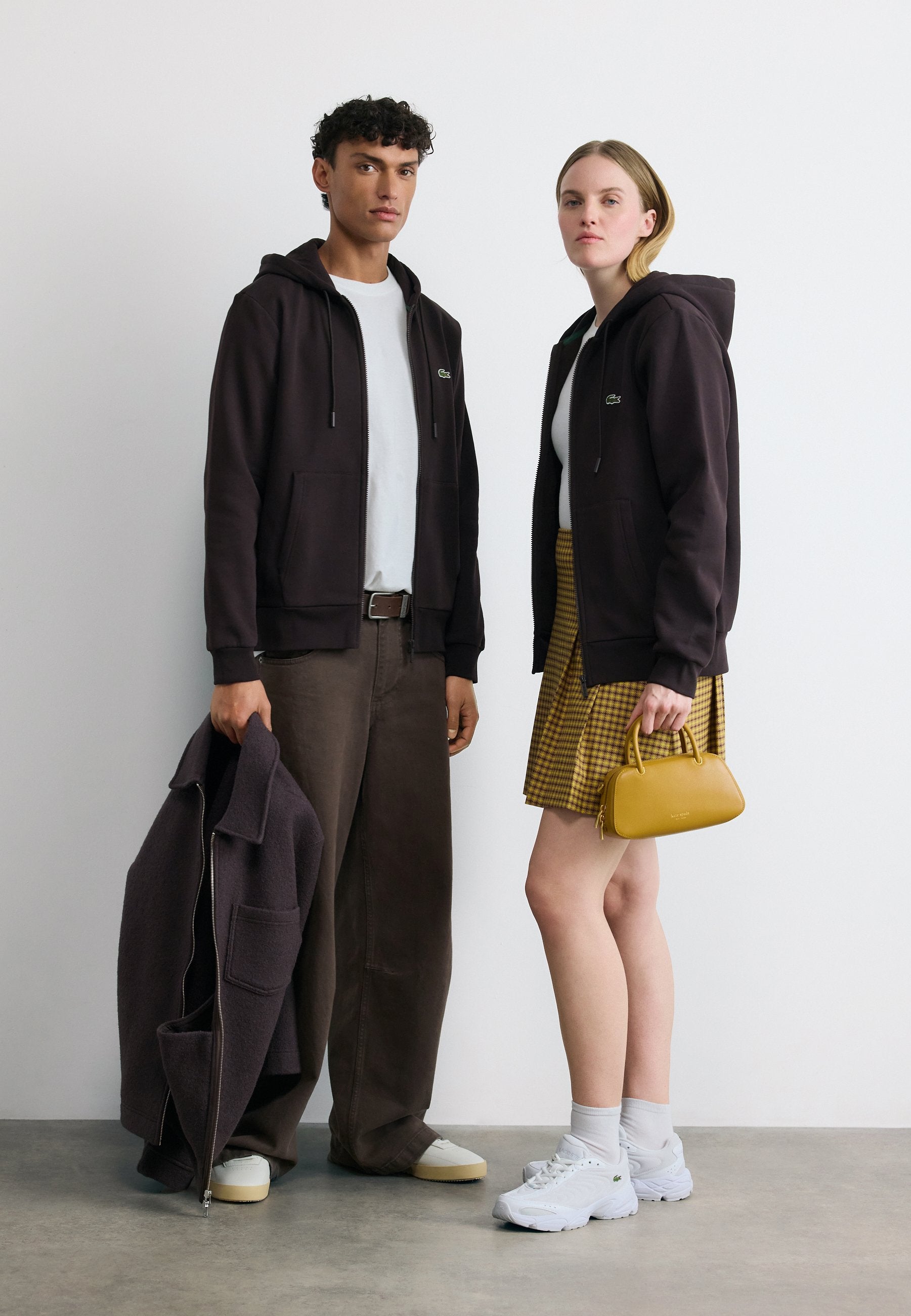 Zip-up sweatshirt - dark brown