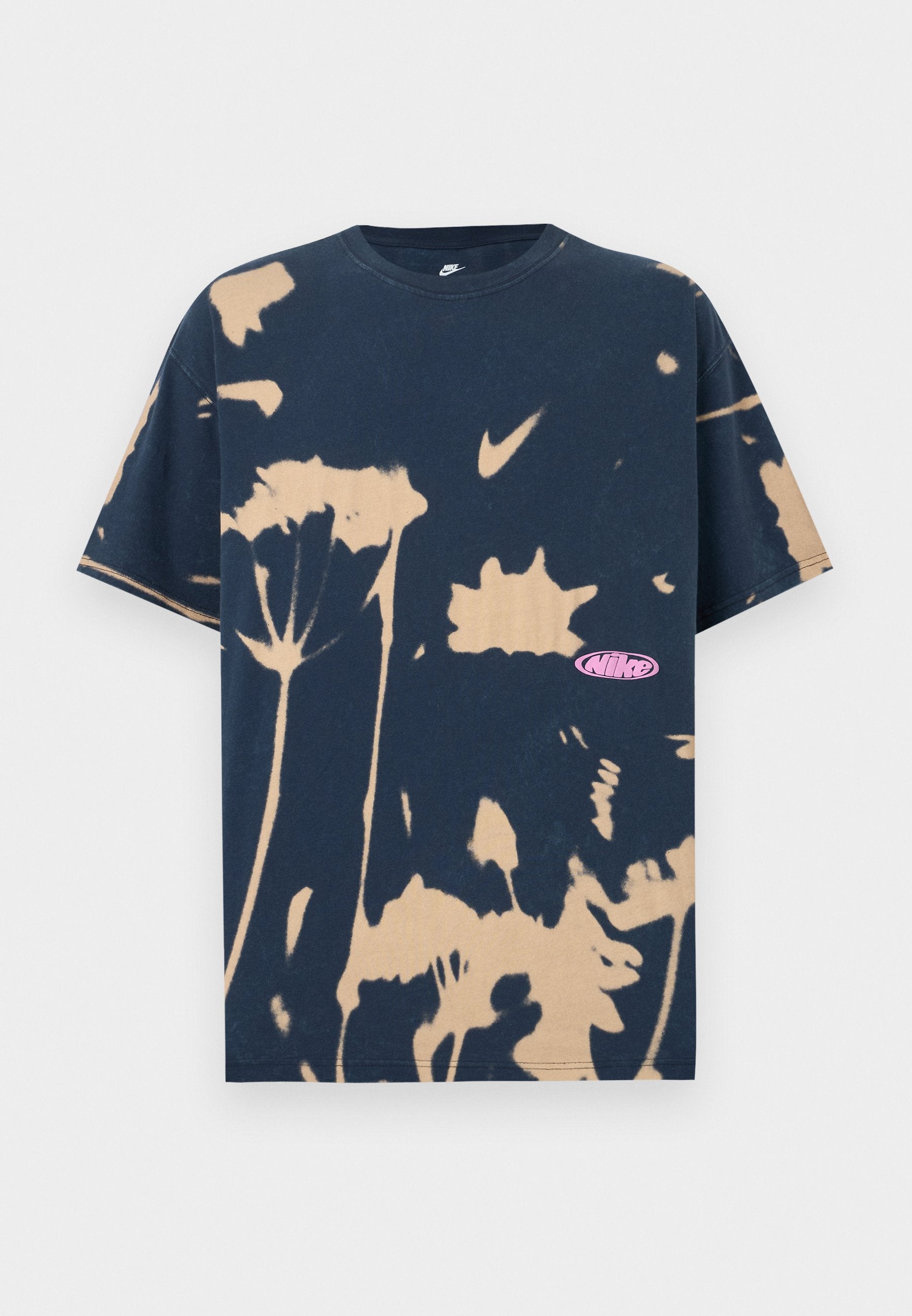 TEE FLORAL - T-shirt imprimé - obsidian foncé/sable clair