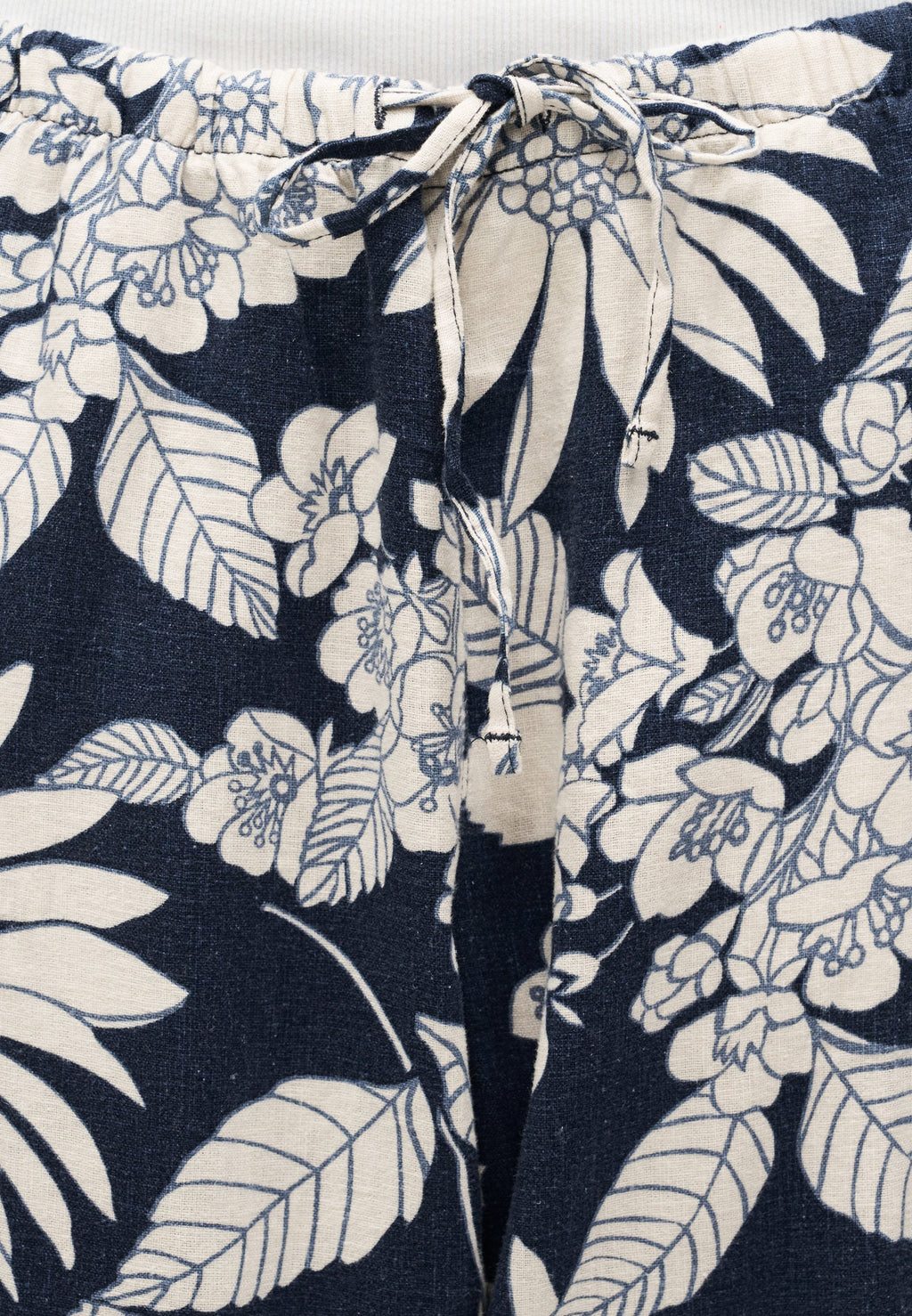WIDE LEG PRINT - Trousers - military blue