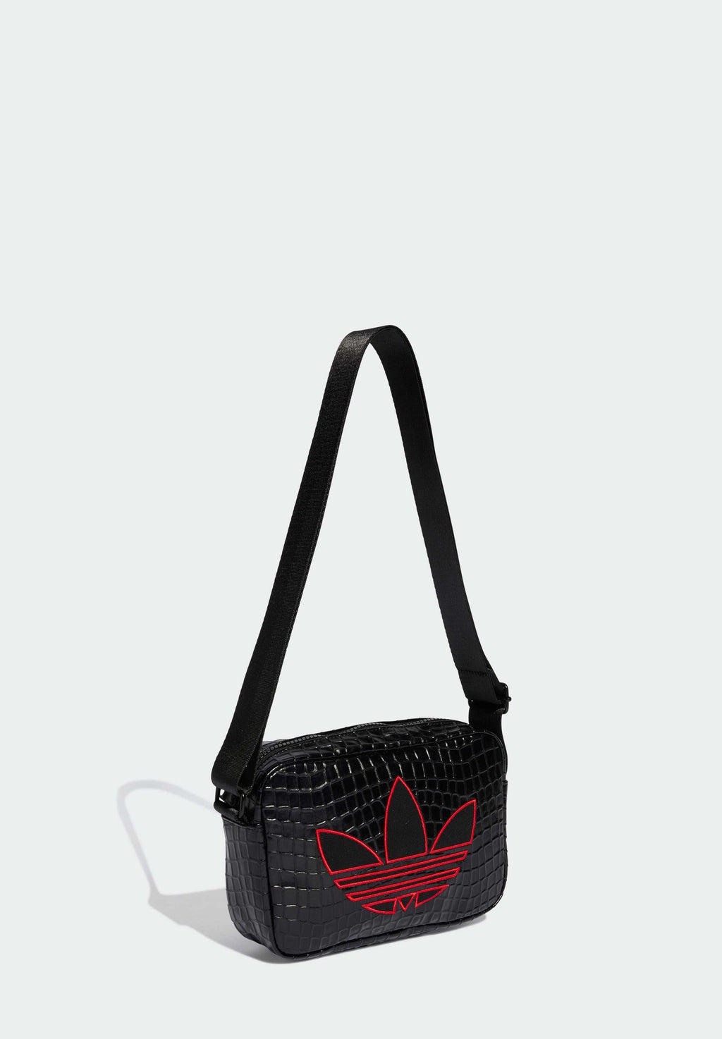 CROCO MINI AIRL - Cross body bag - black