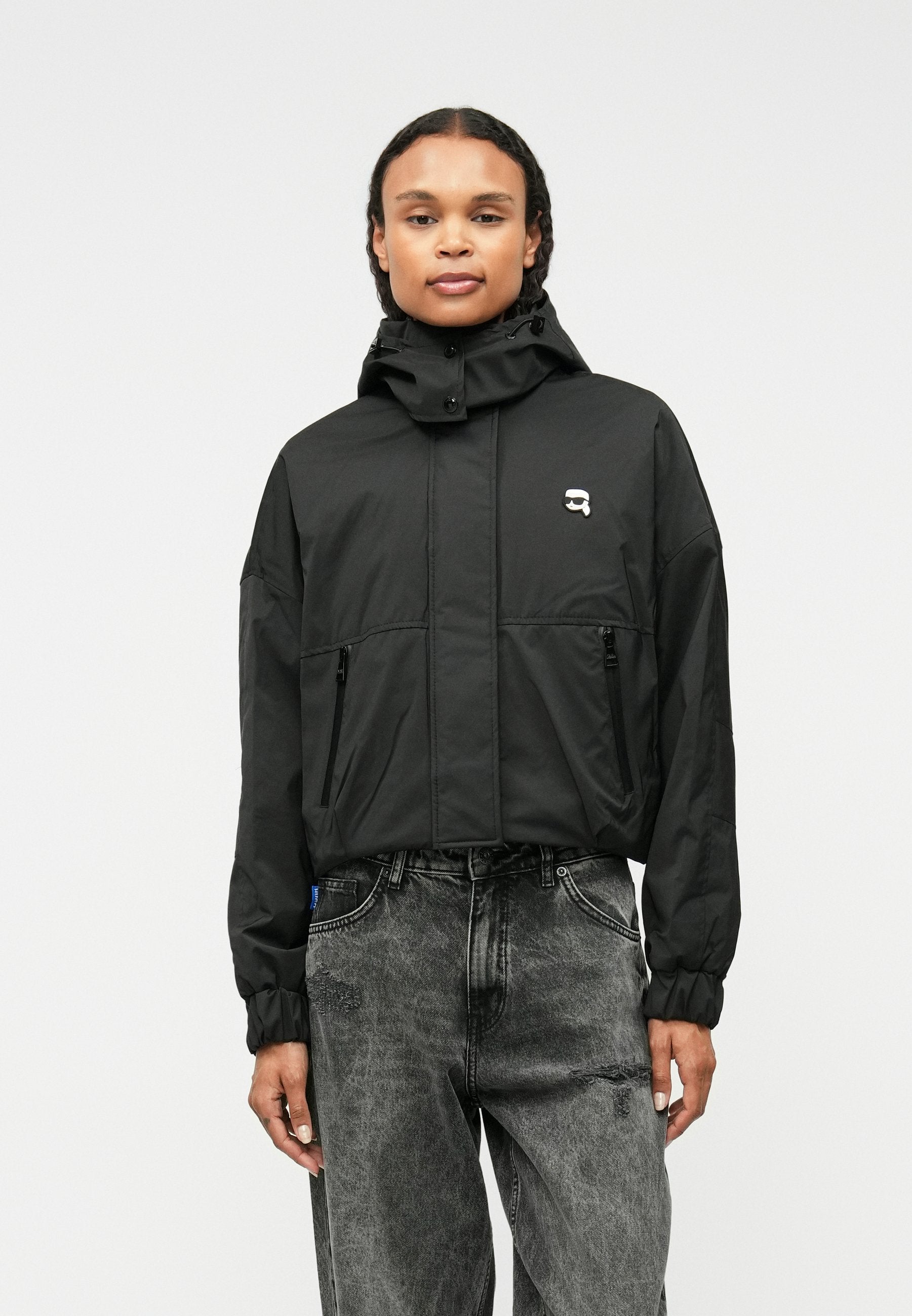 IKON HOODED JACKET - Bomber Jacket - black