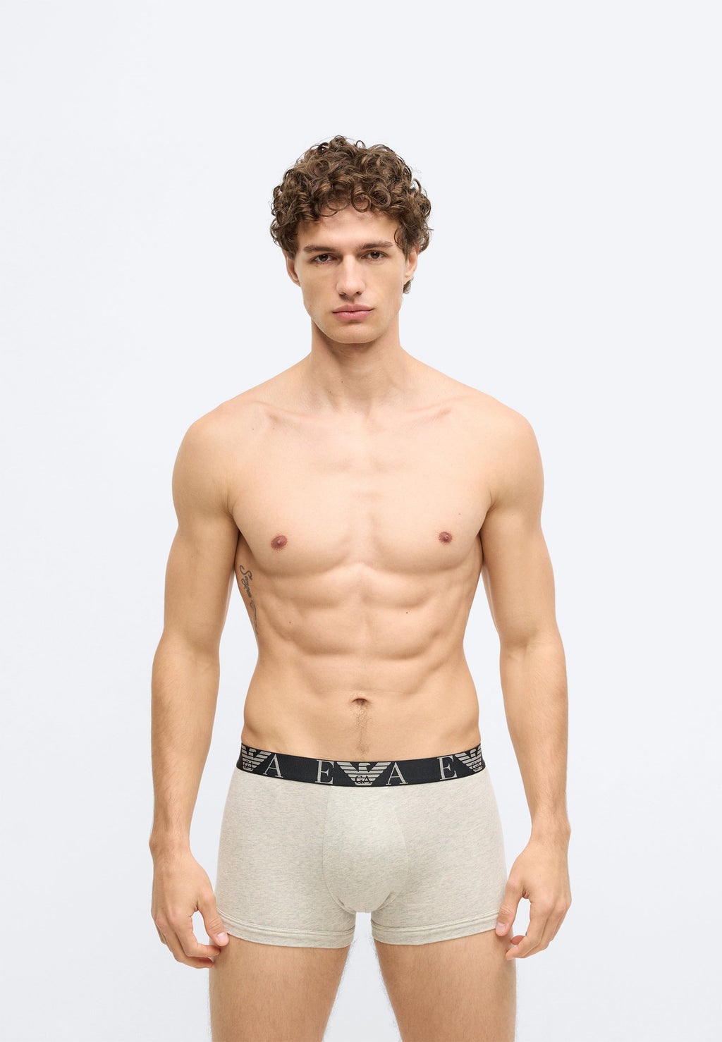 BOLD MONOGRAM TRUNK 3 PACK - Trunks - black/light melange grey/white