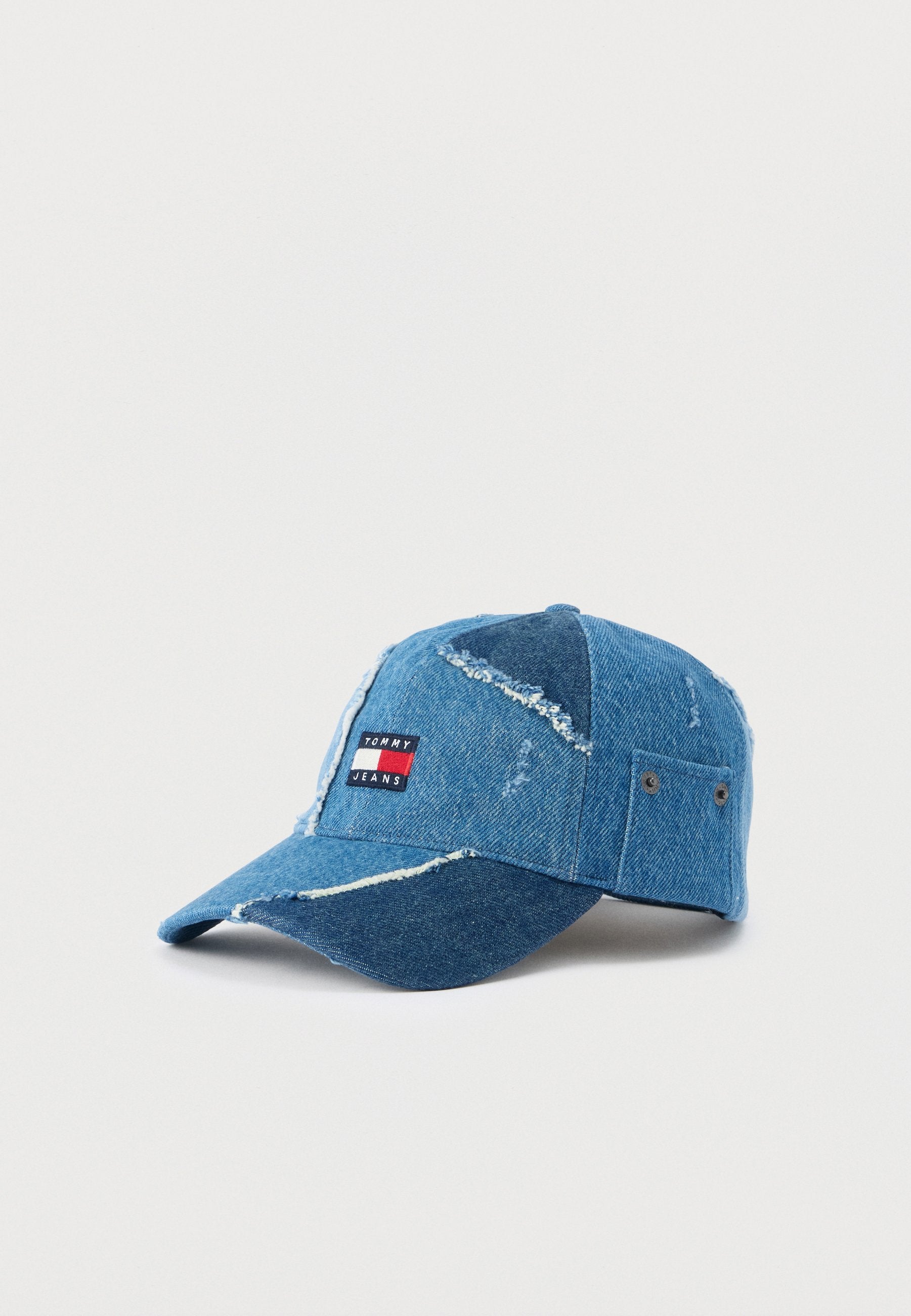 DISTRESSED DENIM PATCHWORK BASEBALL CAP - Cap - blue denim