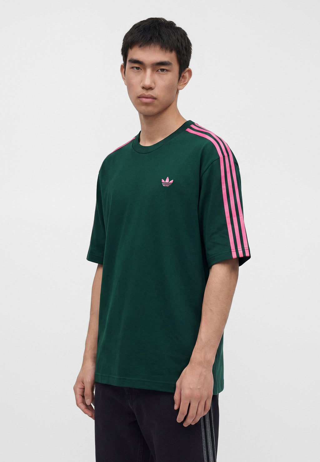 تي شيرت كبير OVERSIZED TEE UNISEX - أخضر جامعي