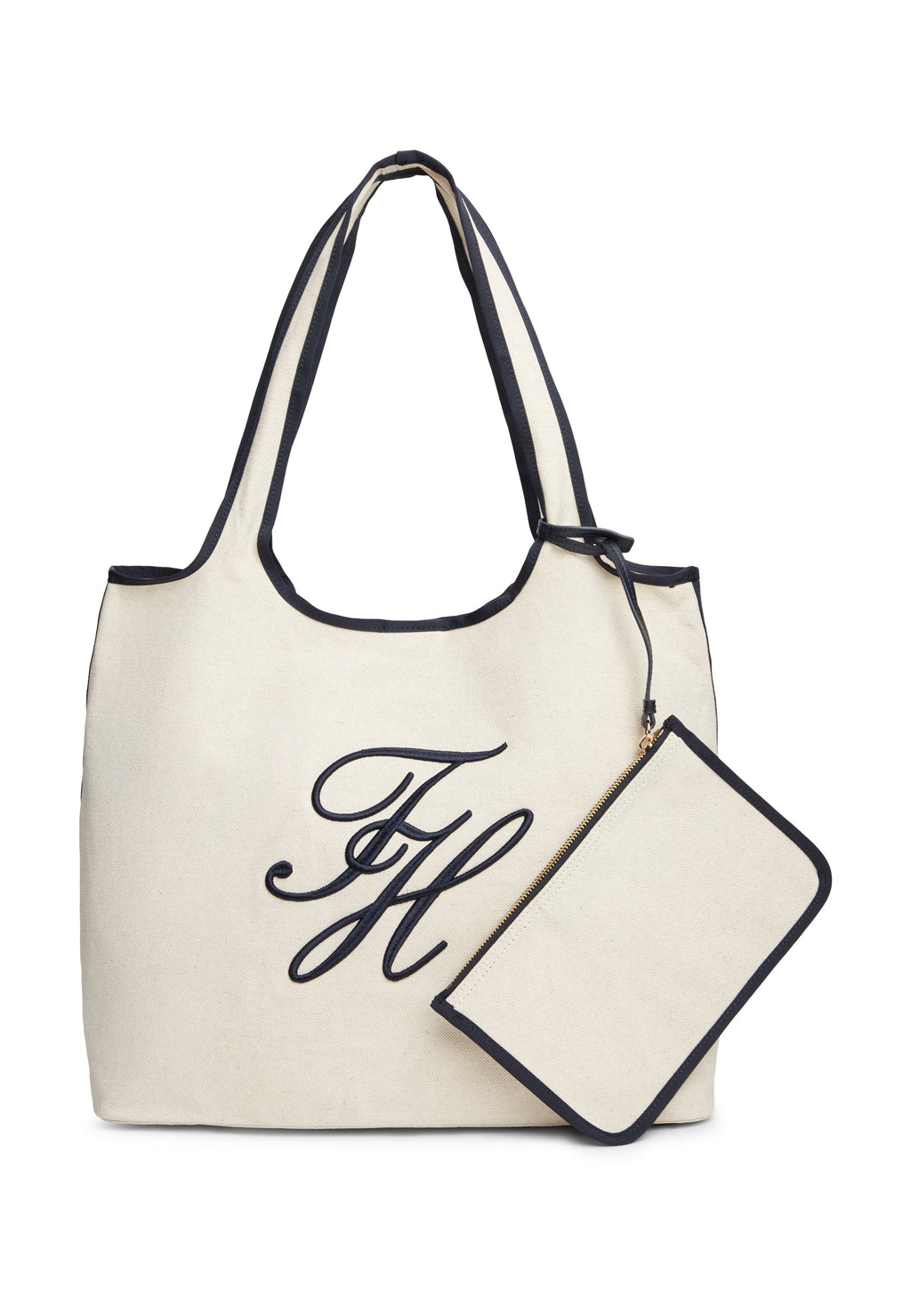 CANVAS BEACH TOTE BAG WITH POUCH - Tote bag - white