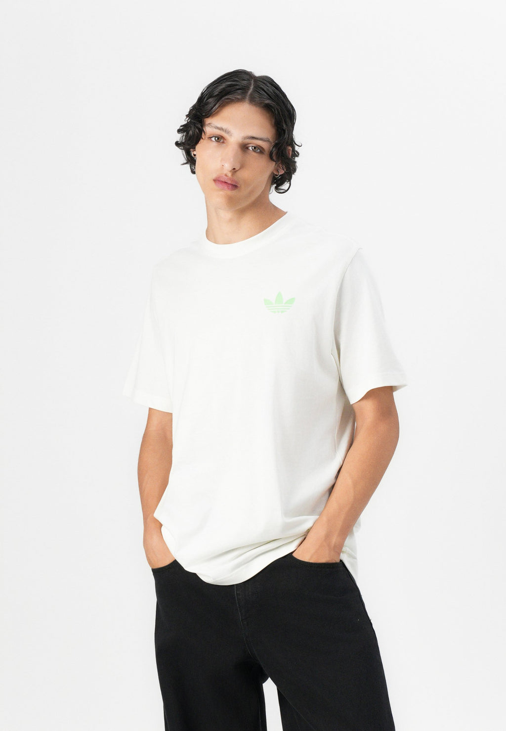 تي شيرت مطبوع RETRO APPLE TEE UNISEX - تي شيرت مطبوع - أبيض مائل