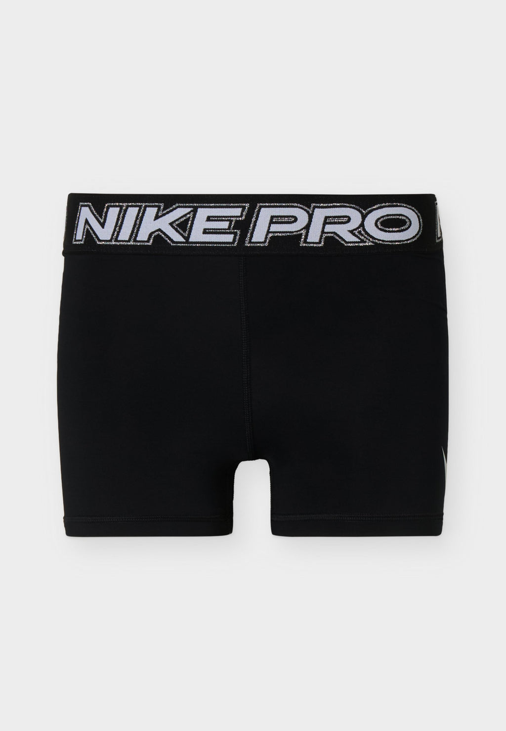 365 SHORT - Leggings - black/white/metallic silver-coloured