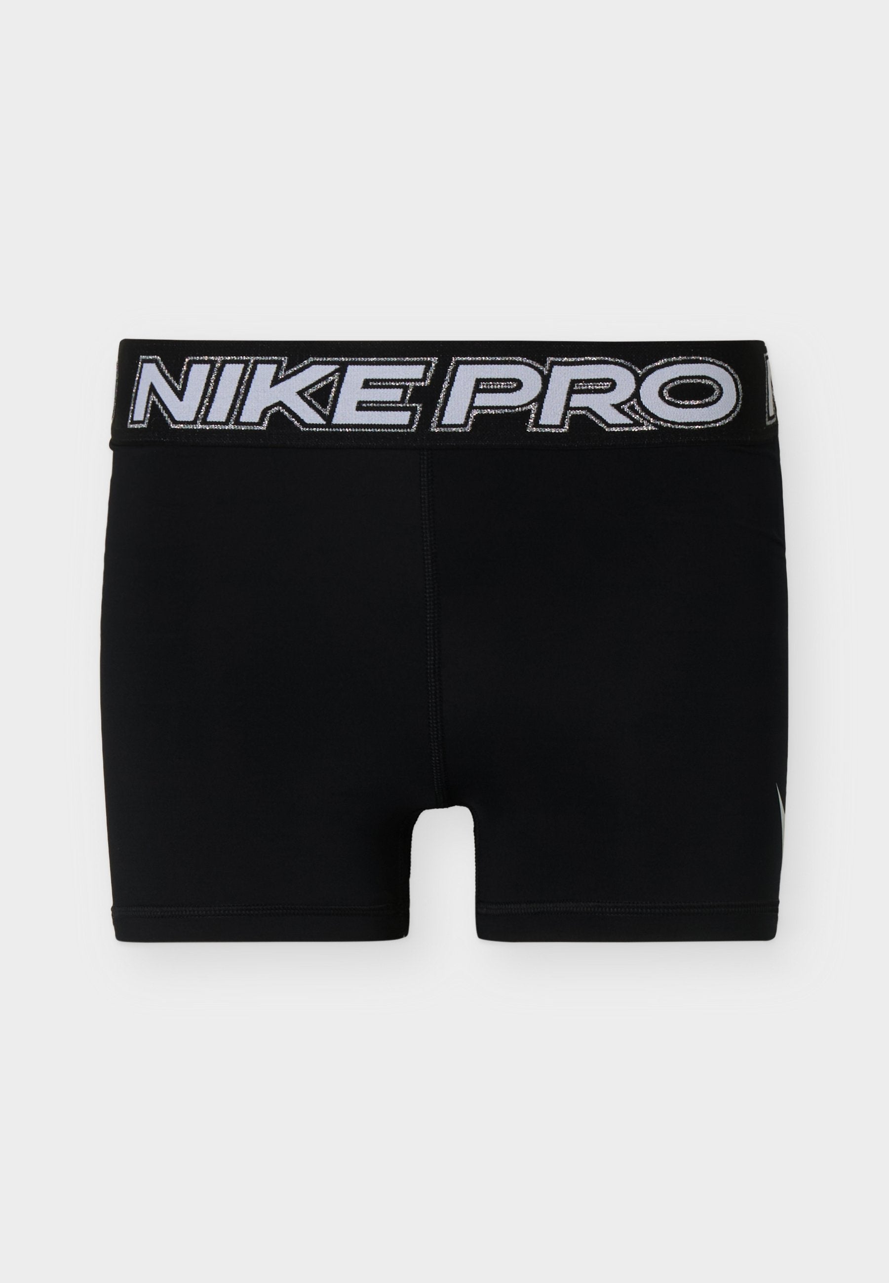 365 SHORT - Leggings - black/white/metallic silver-coloured