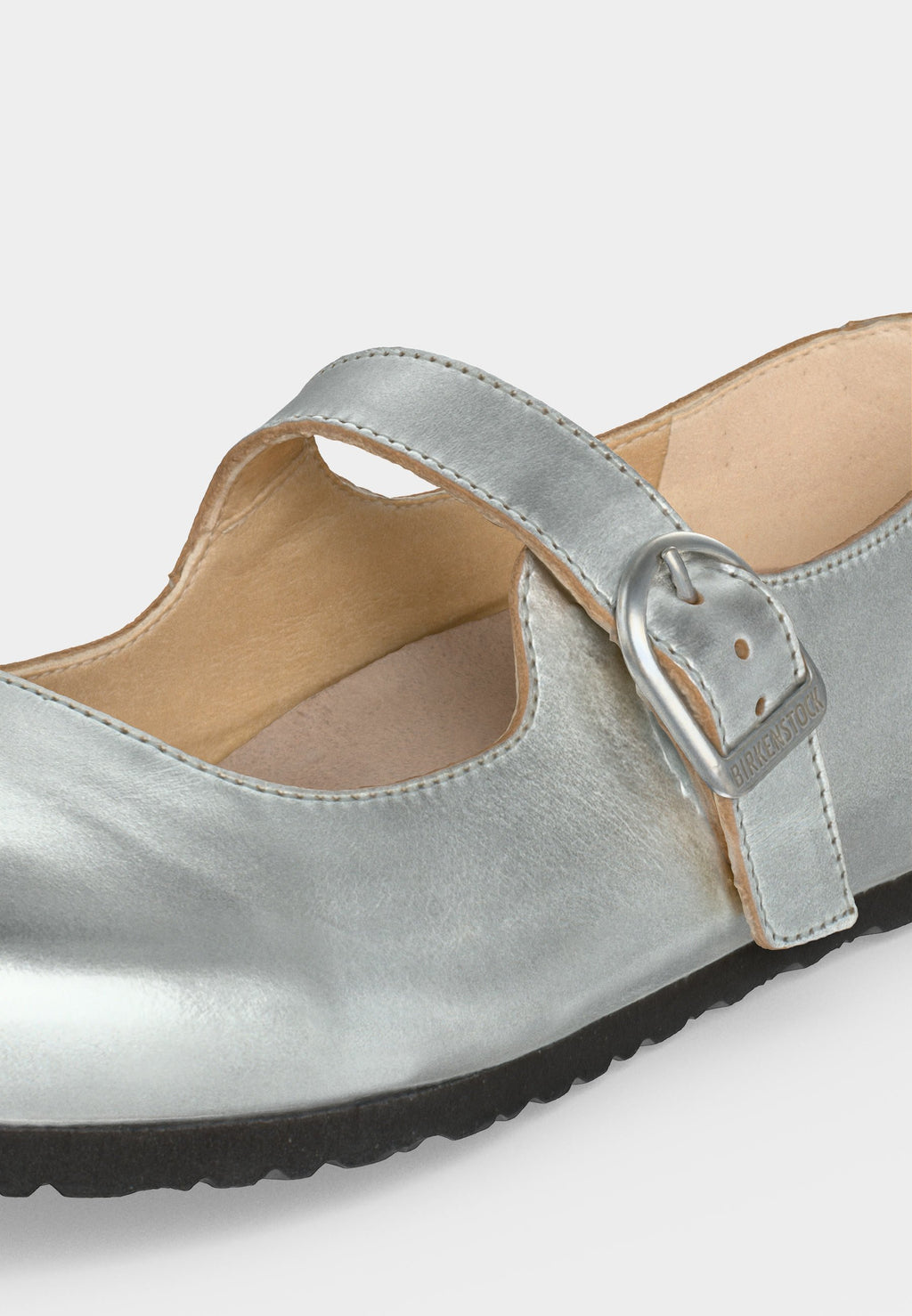 SANTA CLARITA LENA - Ankle strap ballet pumps - silver-coloured