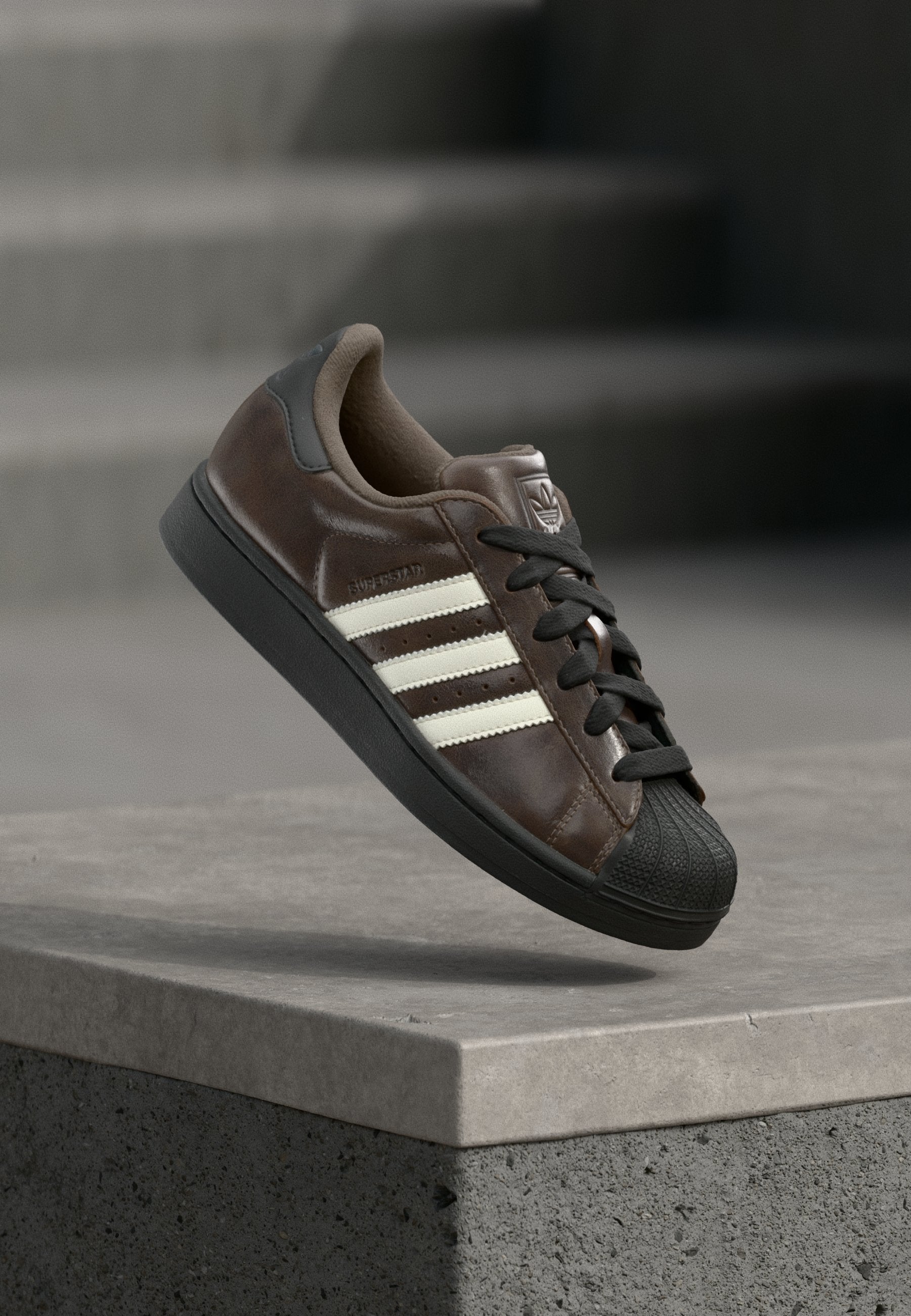 SUPERSTAR II - Chaussures de skate - earth strata/off white/core black