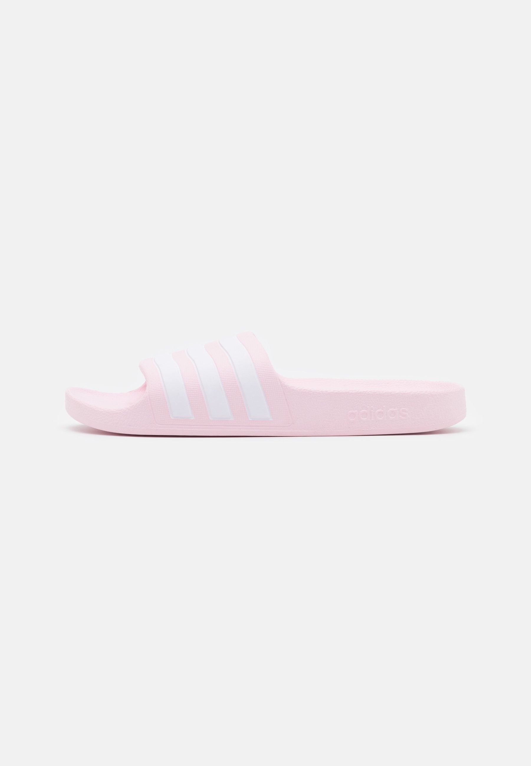ADILETTE AQUA KIDS - Pool slides - clear pink/footwear white