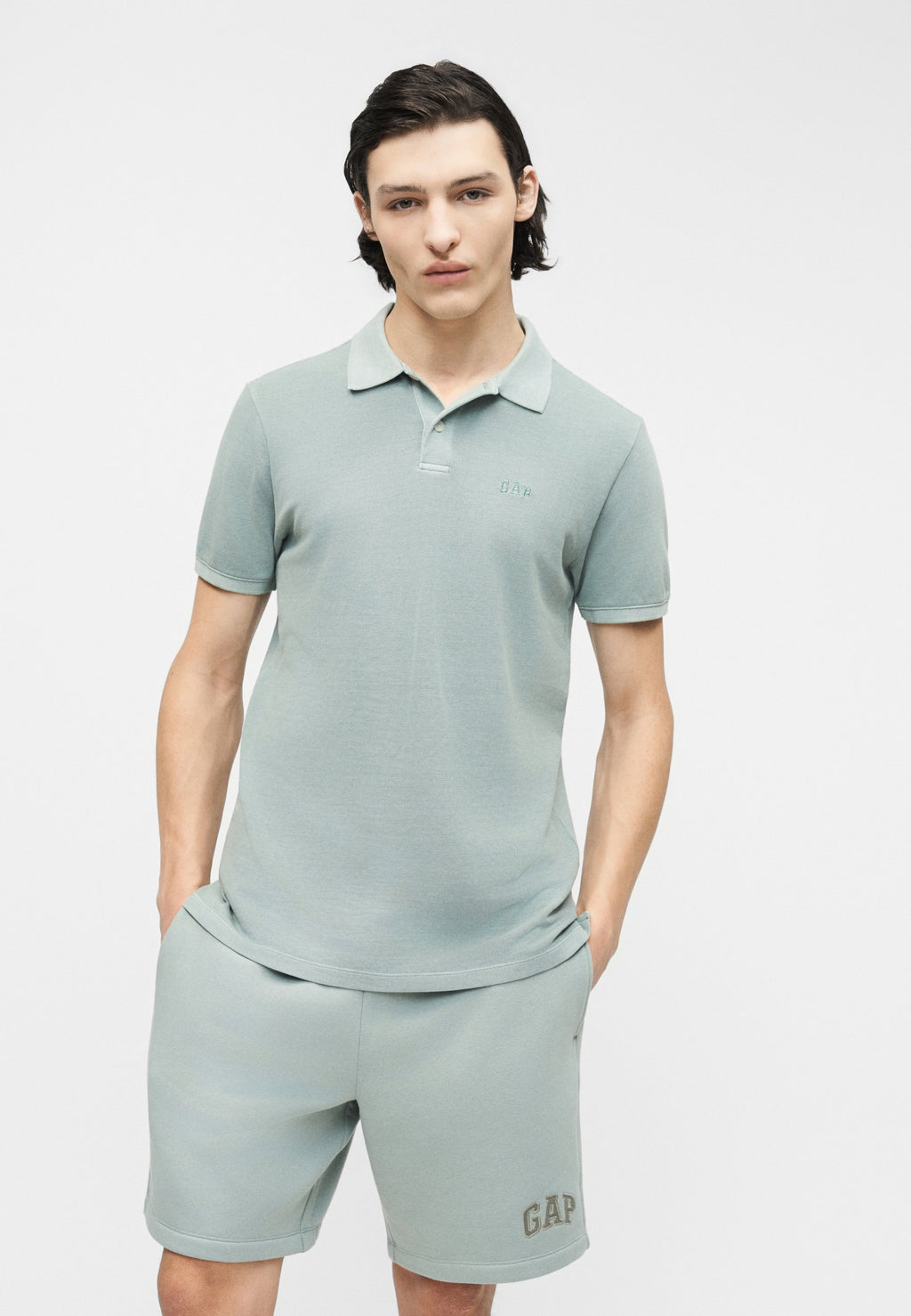 LOGO - Polo shirt - sage
