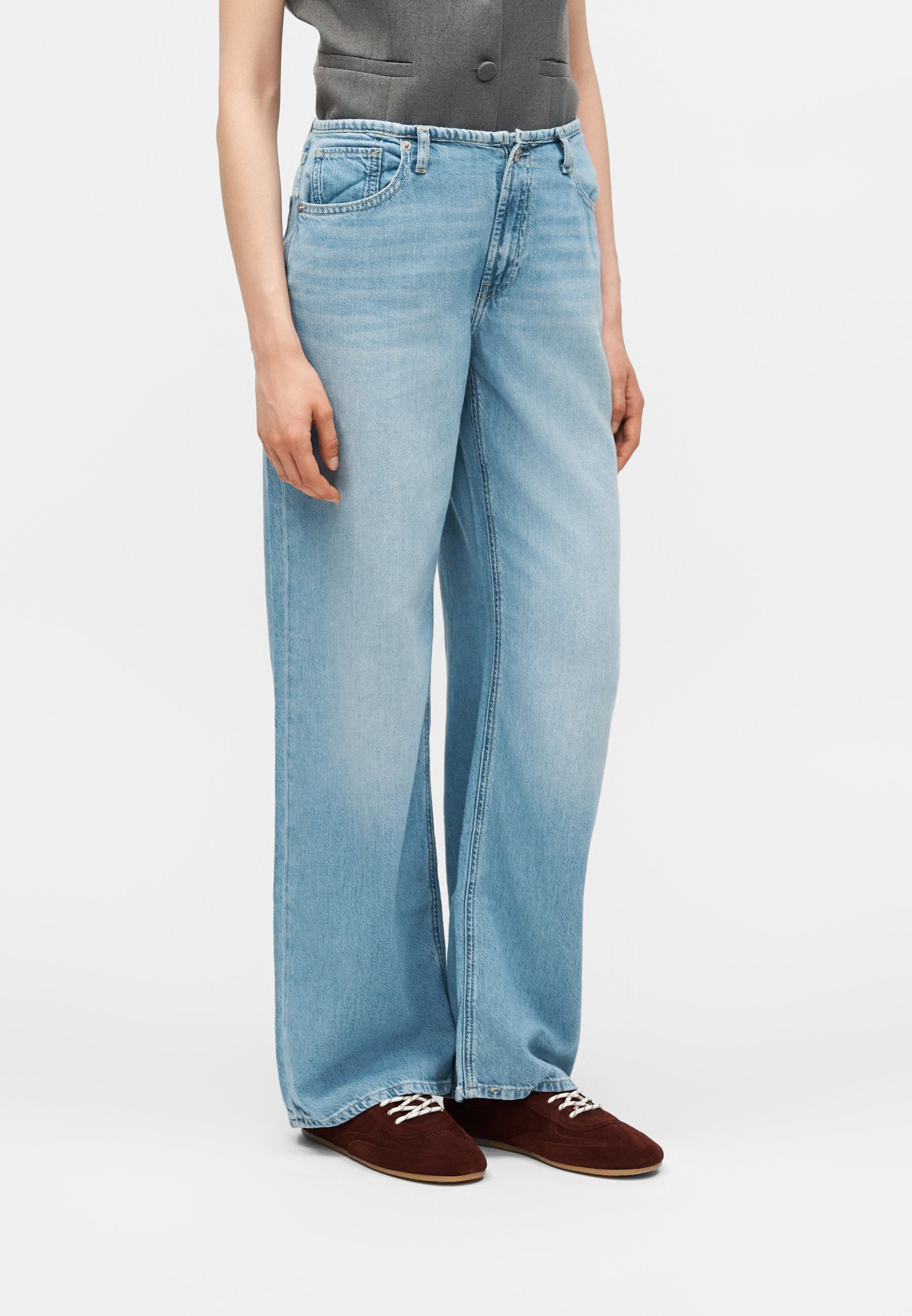 LOOSE CLEAN REMOVED - Baggy Jeans - light indigo