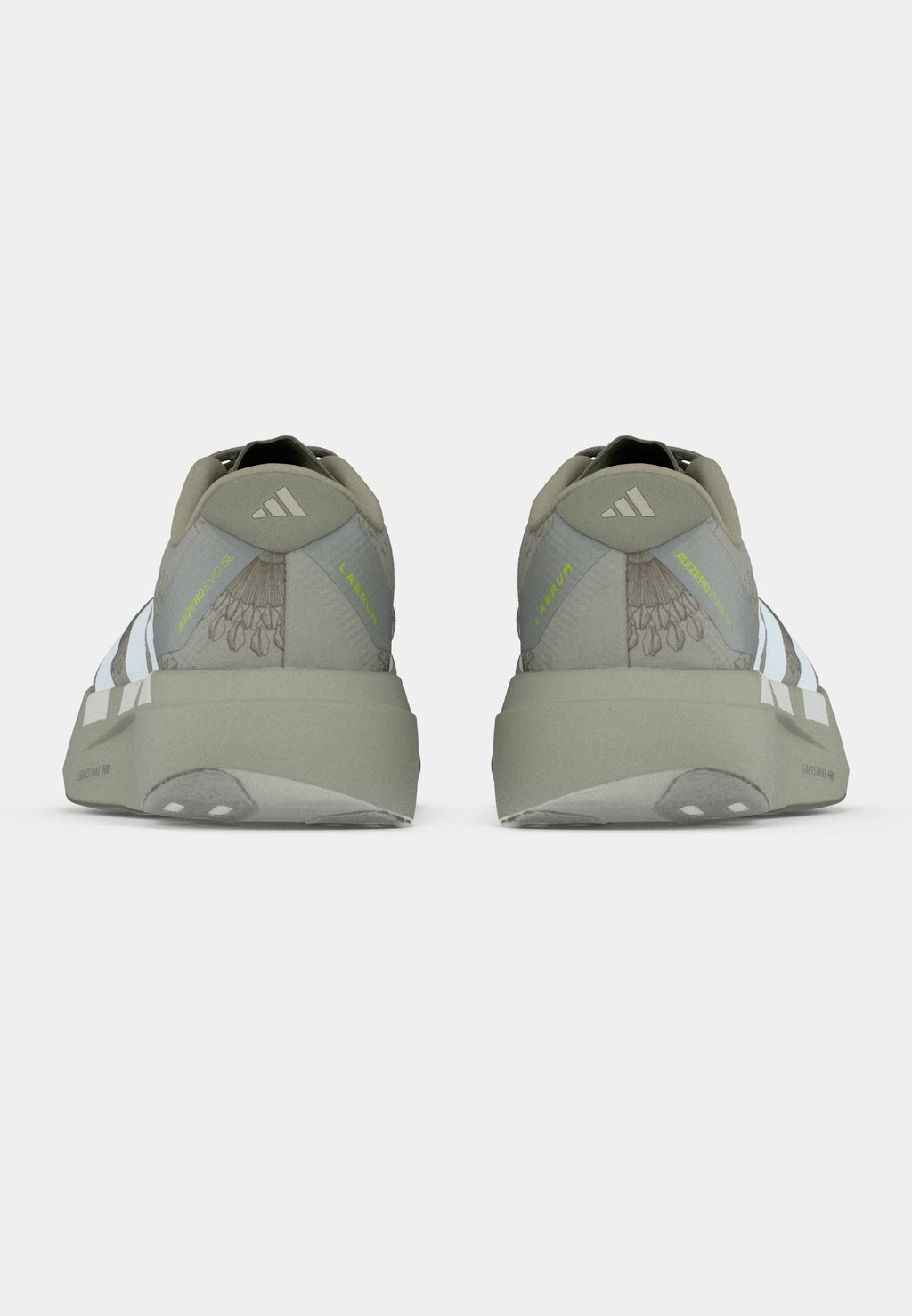 ADIZERO EVO SL - Baskets - sesame/footwear white/legacy green