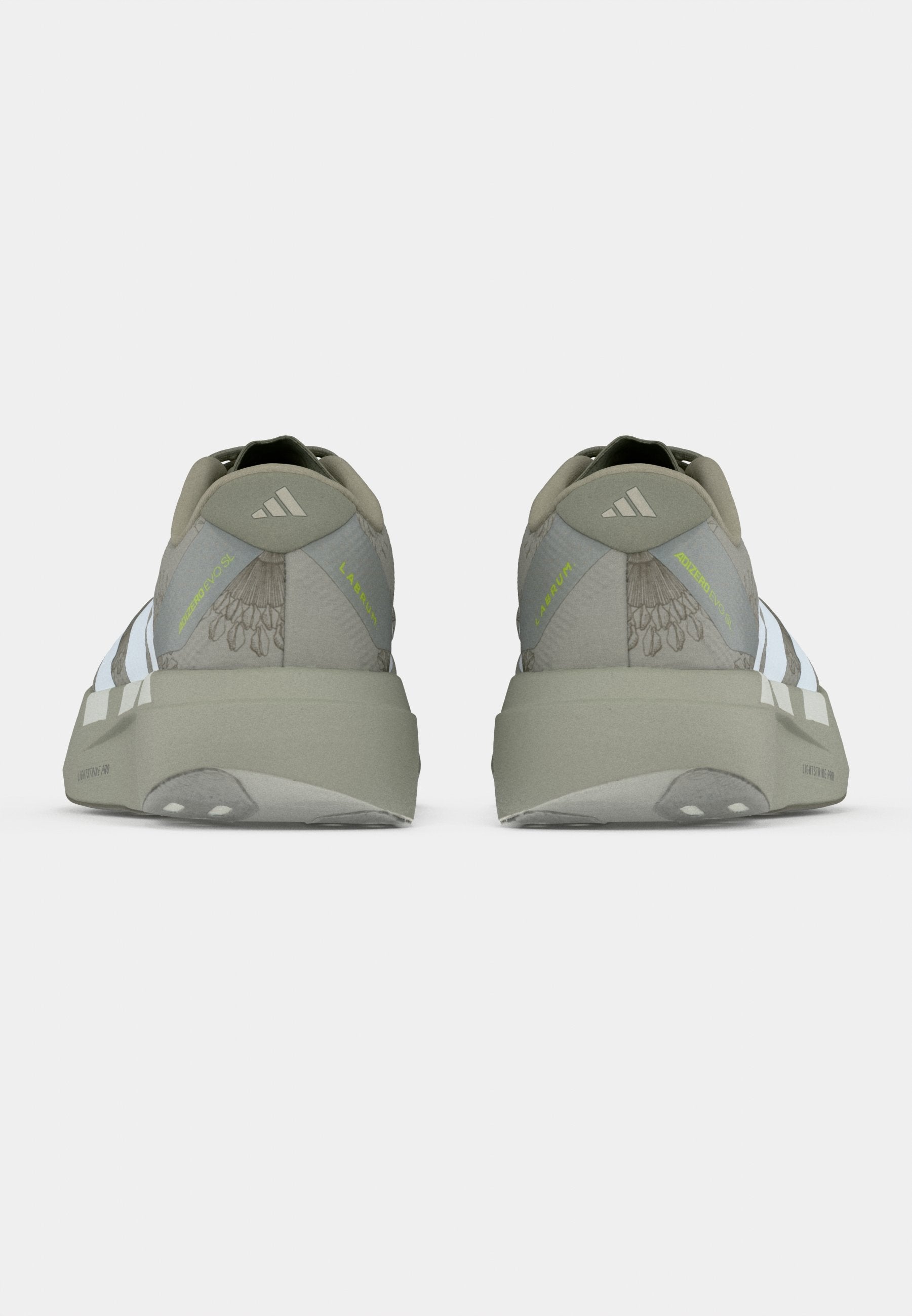 ADIZERO EVO SL - Baskets - sesame/footwear white/legacy green