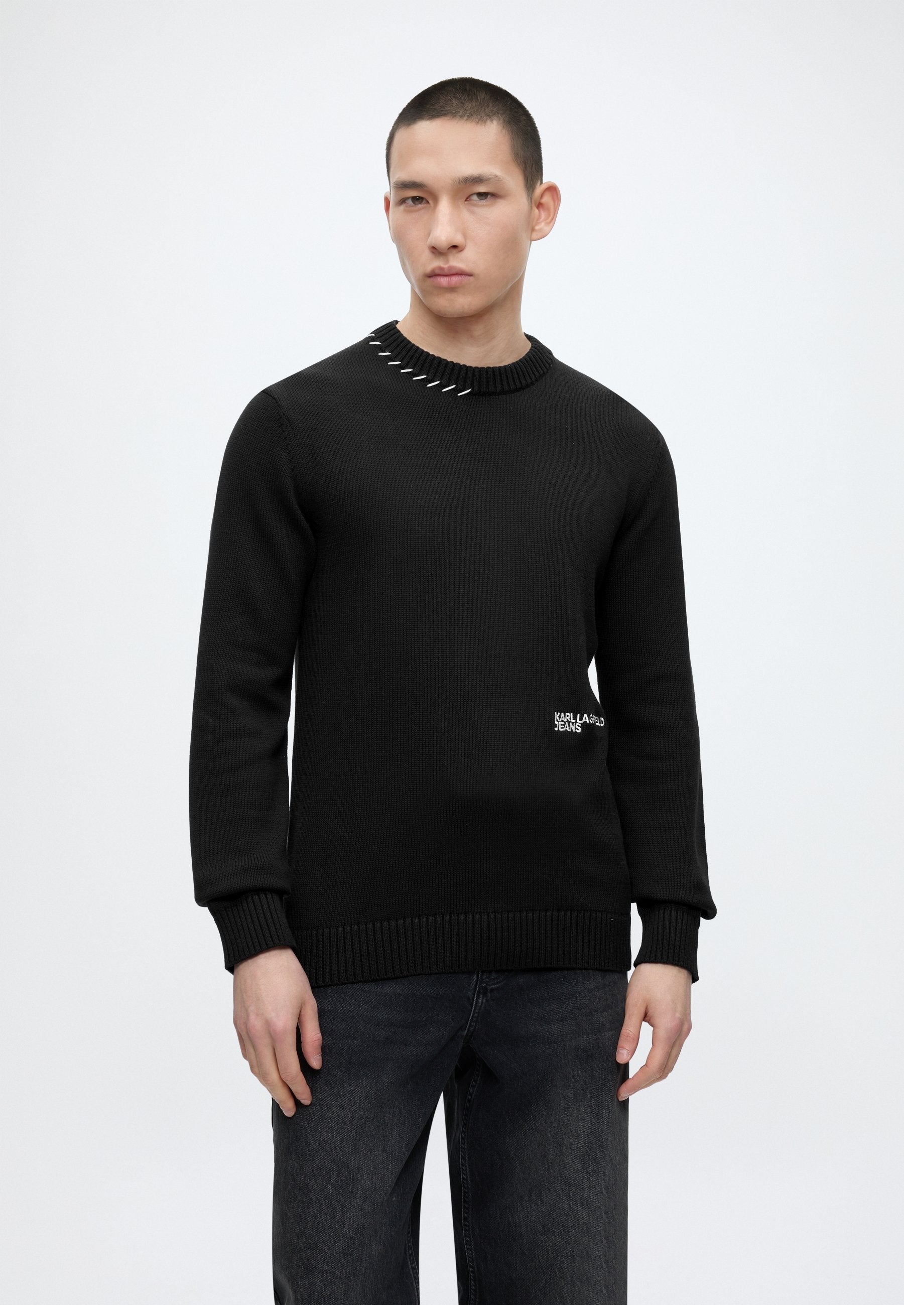 LOGO SWEATER - Jumper - black