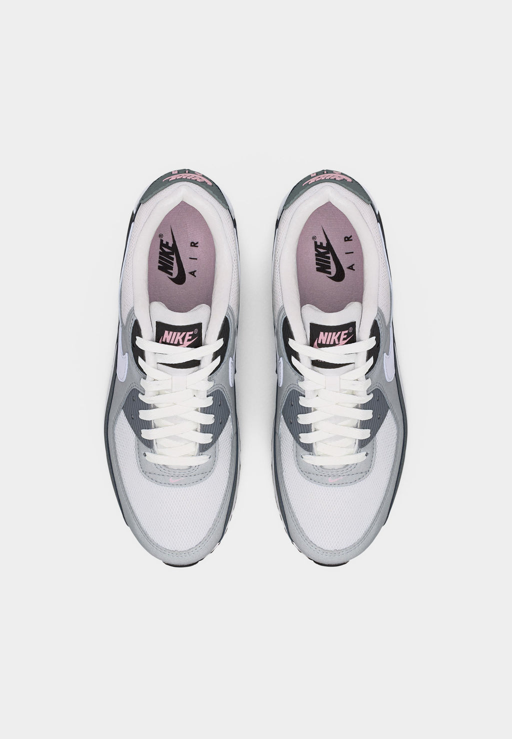 AIR MAX 90 UNISEX - Trainers - white/black/pink foam/anthracite/smoke grey