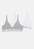 LOT DE 2 BRALETTES TRIANGLE NON REMBOURRÉES SIGNATURE - Bustier - blanc/gris