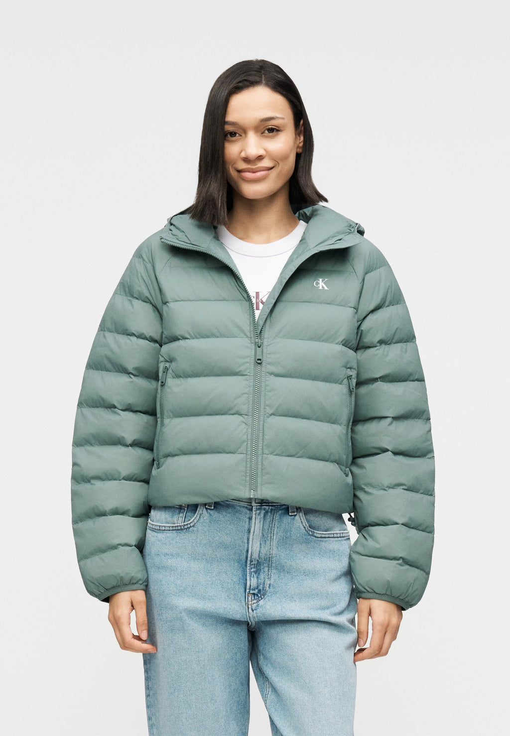 LIGHTWEIGHT QUILTED JACKET PACKA - Light jacket - autumn green