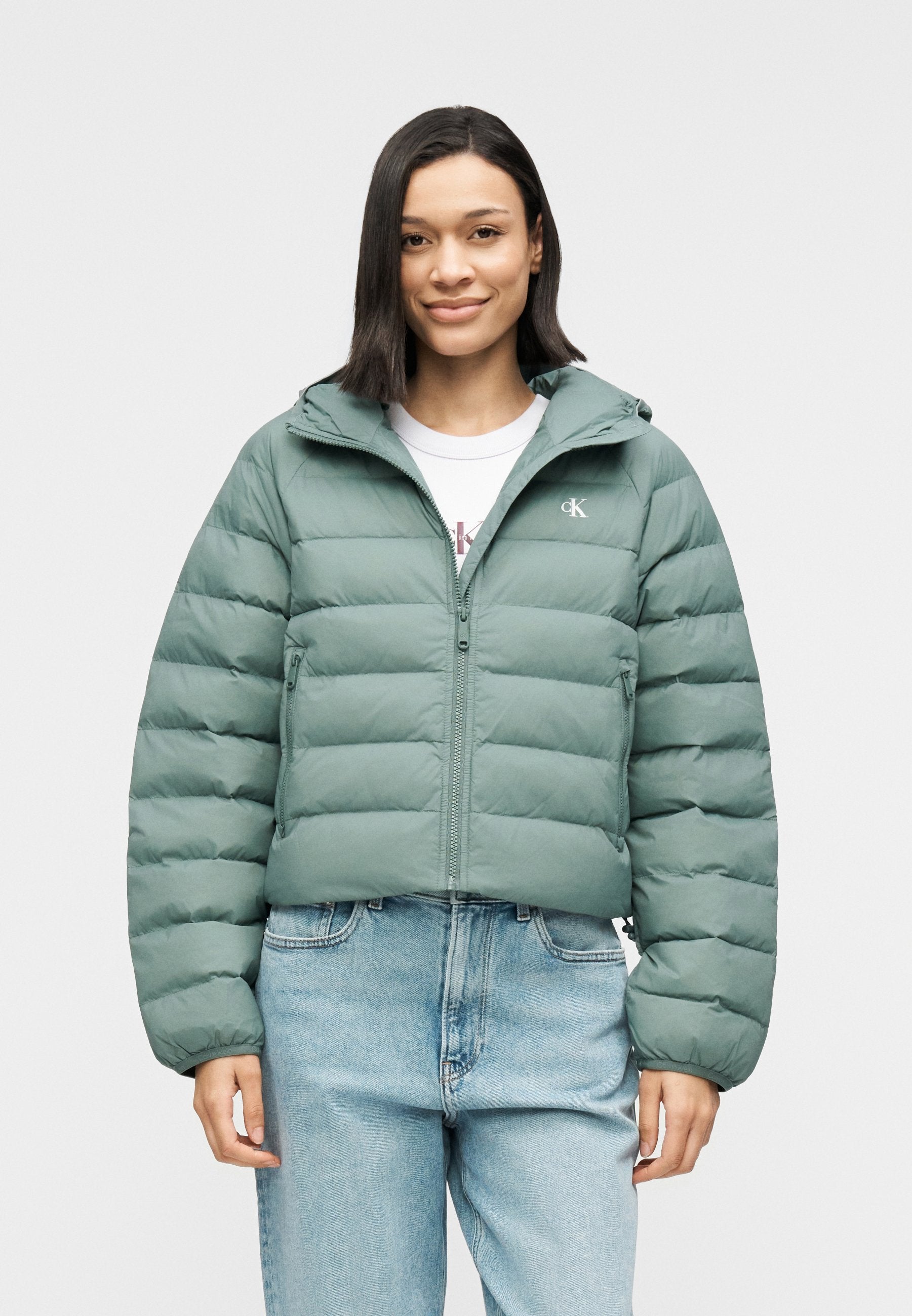 LIGHTWEIGHT QUILTED JACKET PACKA - Light jacket - autumn green
