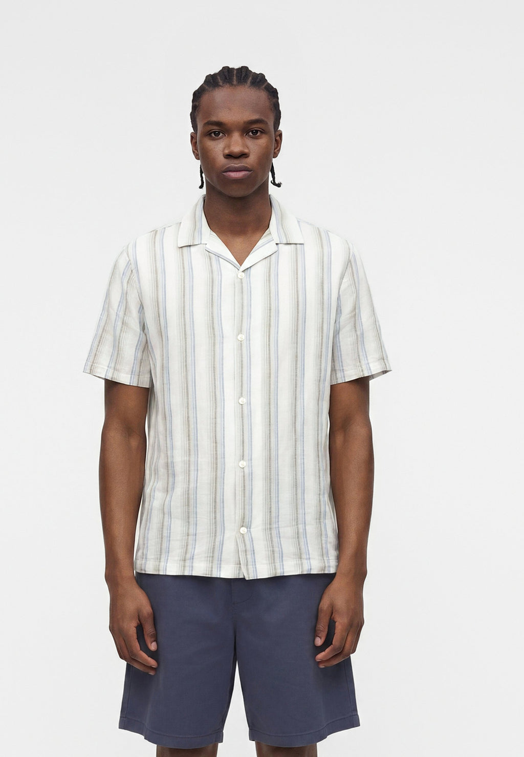 STANDARD RESORT COLLAR - Shirt - green stripe