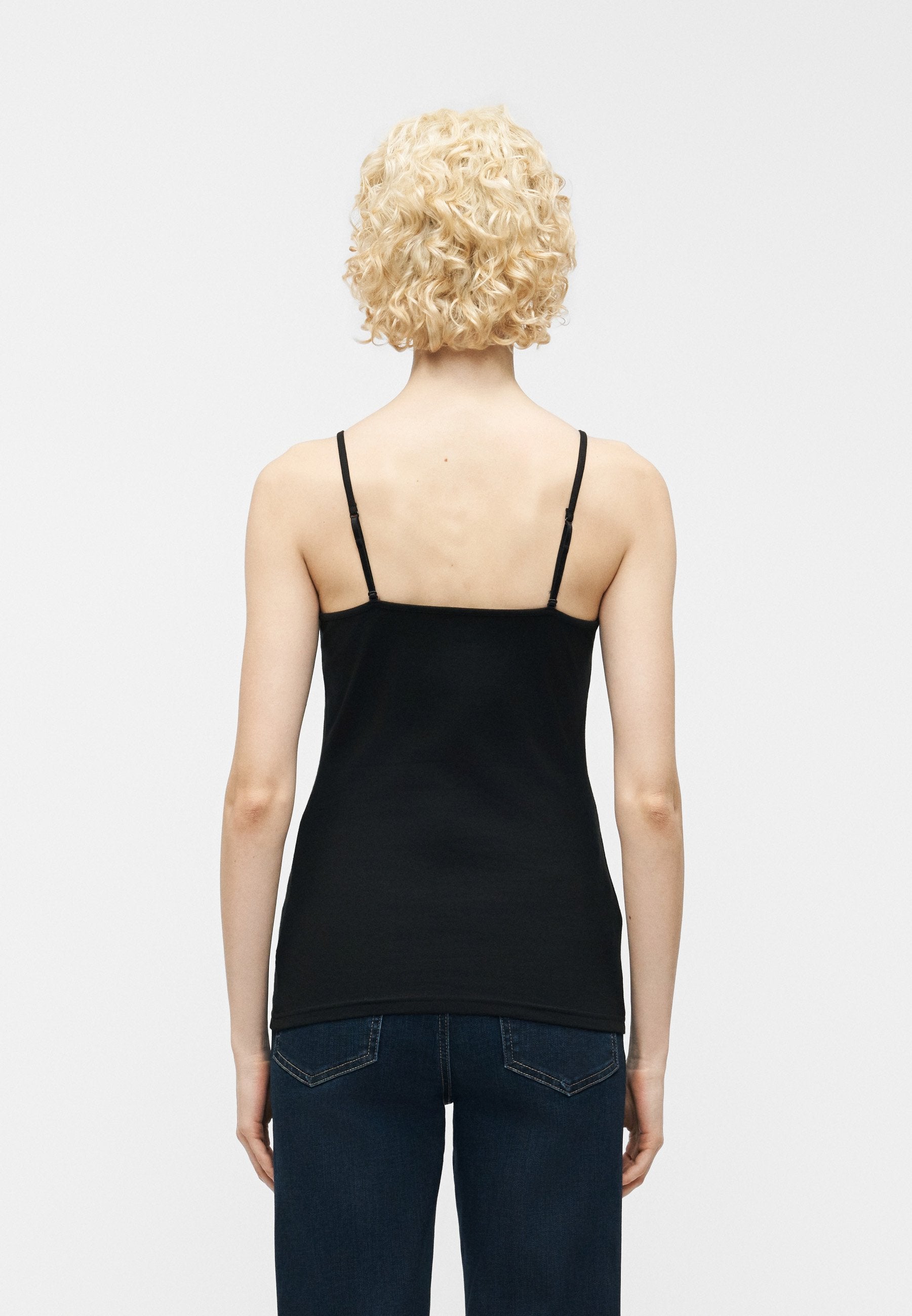 FITTED CAMI 3 PACK - Top - black