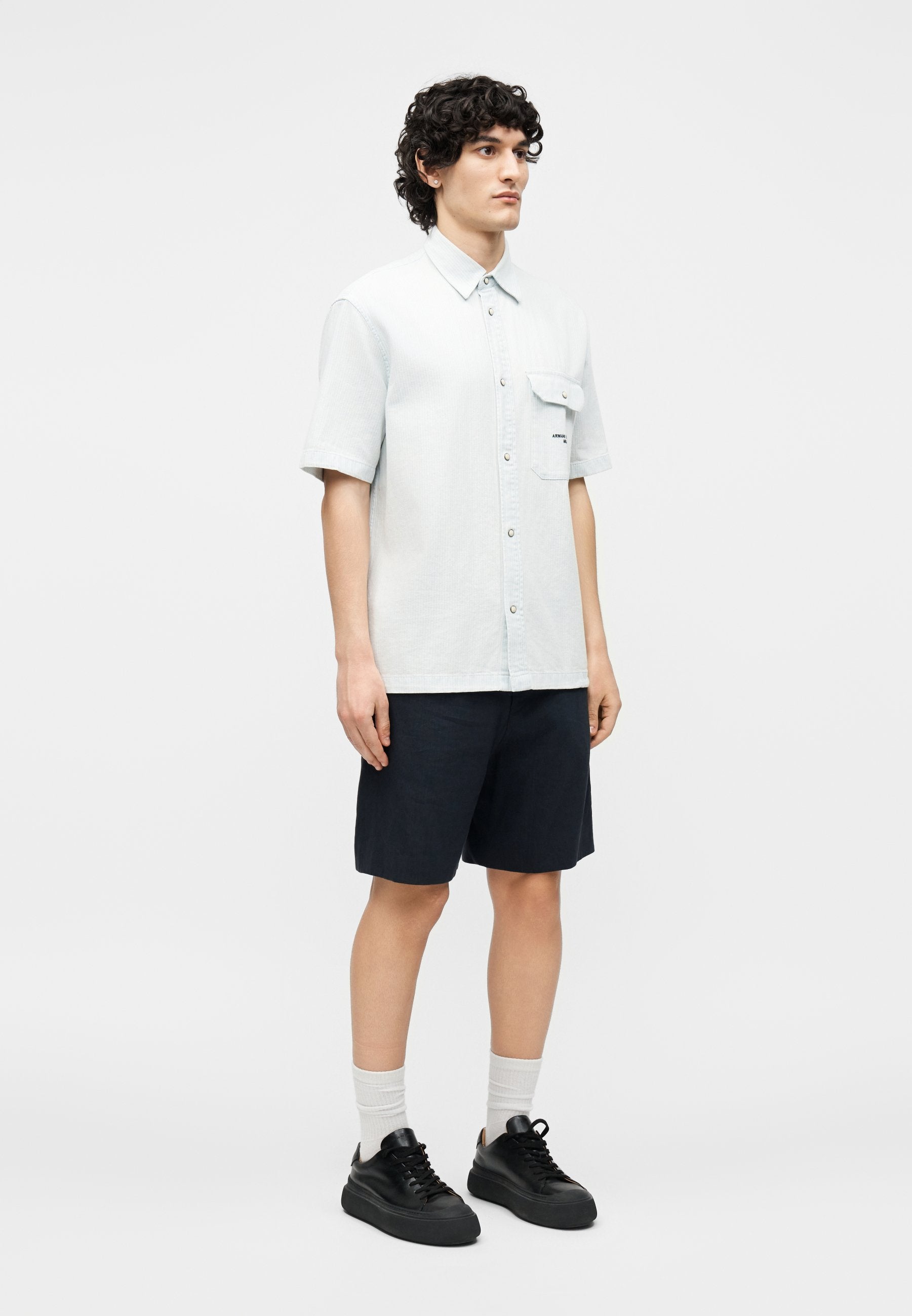 SHIRT - Shirt - blue/white