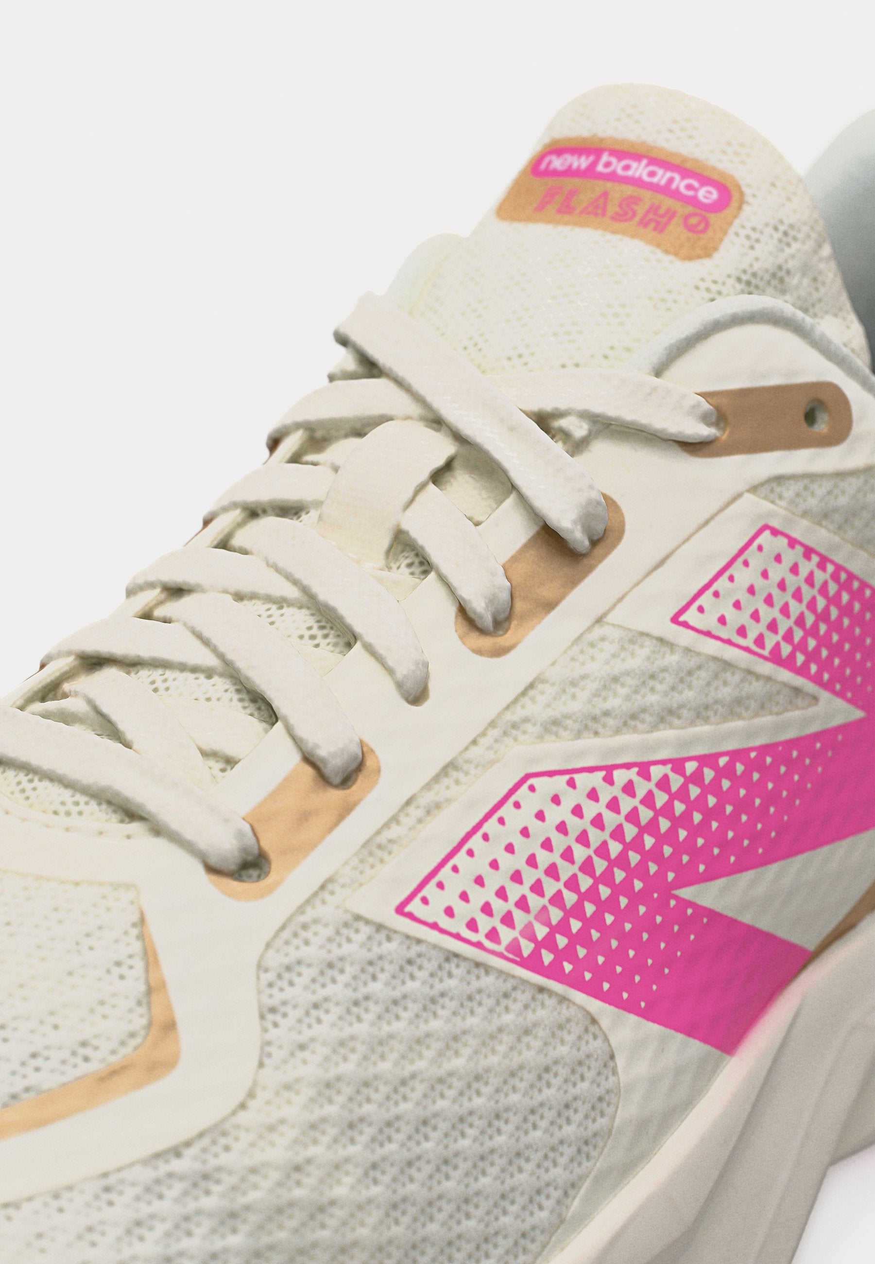 FLASH UNISEX - Road running shoes - sea salt/pink heat/gold-coloured metallic