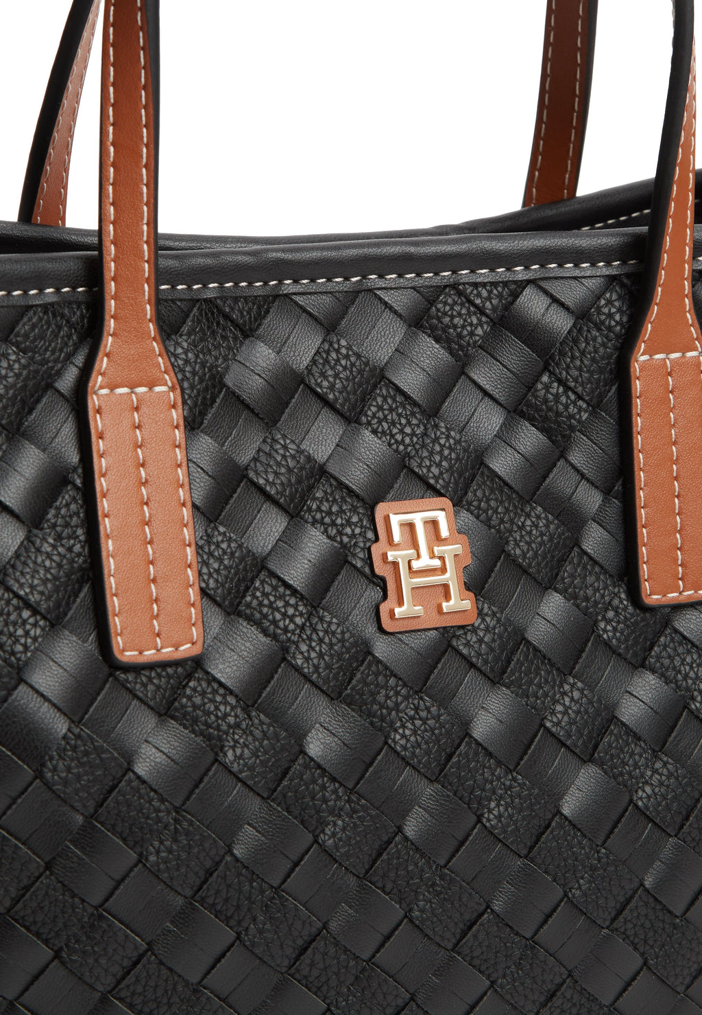 CITY WOVEN CROSSBODY TOTE BAG - Handbag - black mix