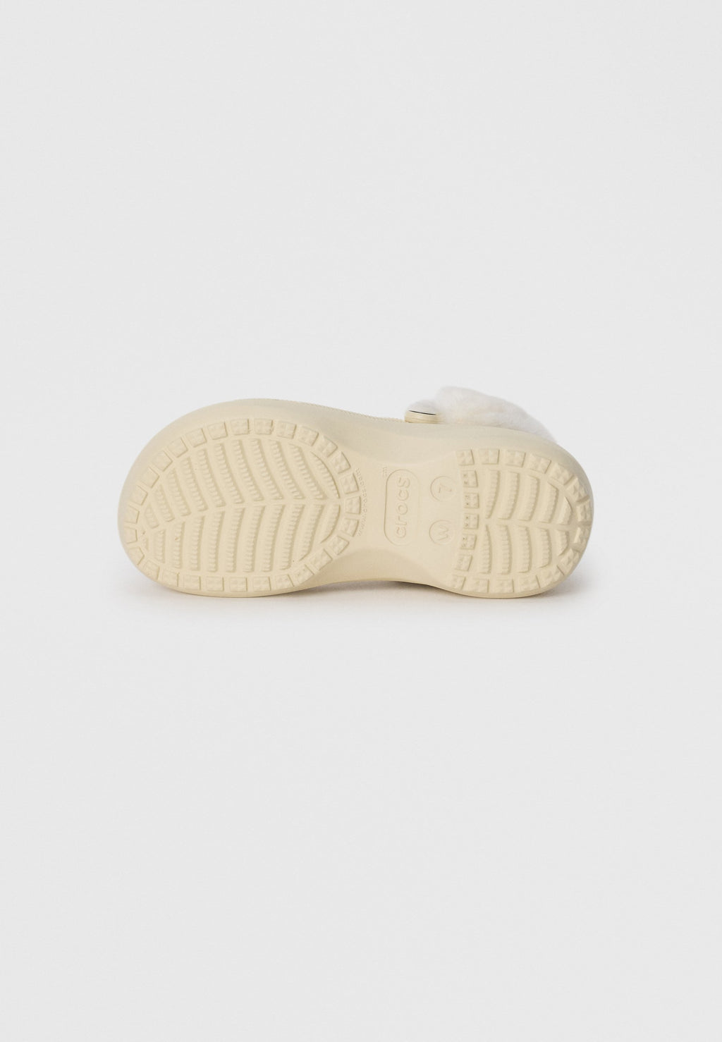 PLATFM LINED FUZZ STRAP  - Clogs - bone