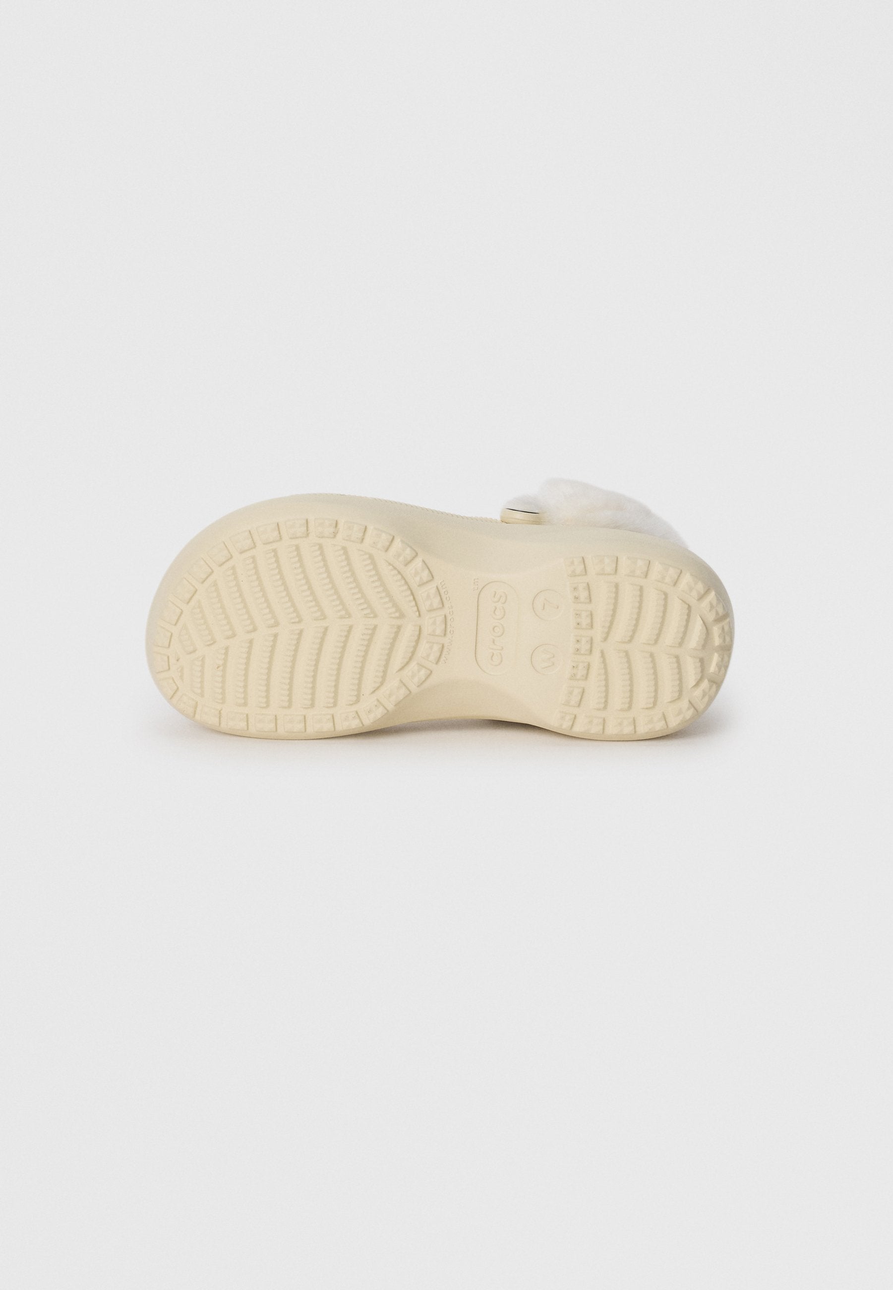 PLATFM LINED FUZZ STRAP  - Clogs - bone