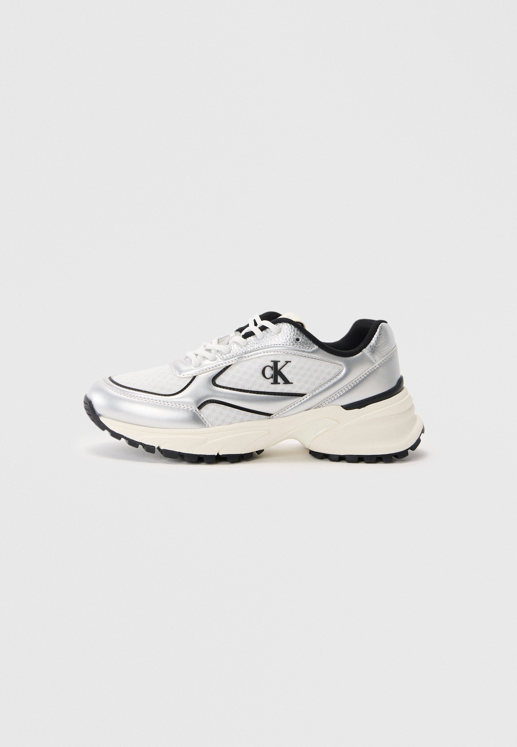 HIKE RUNNER - Trainers - silver-coloured/black/bright white