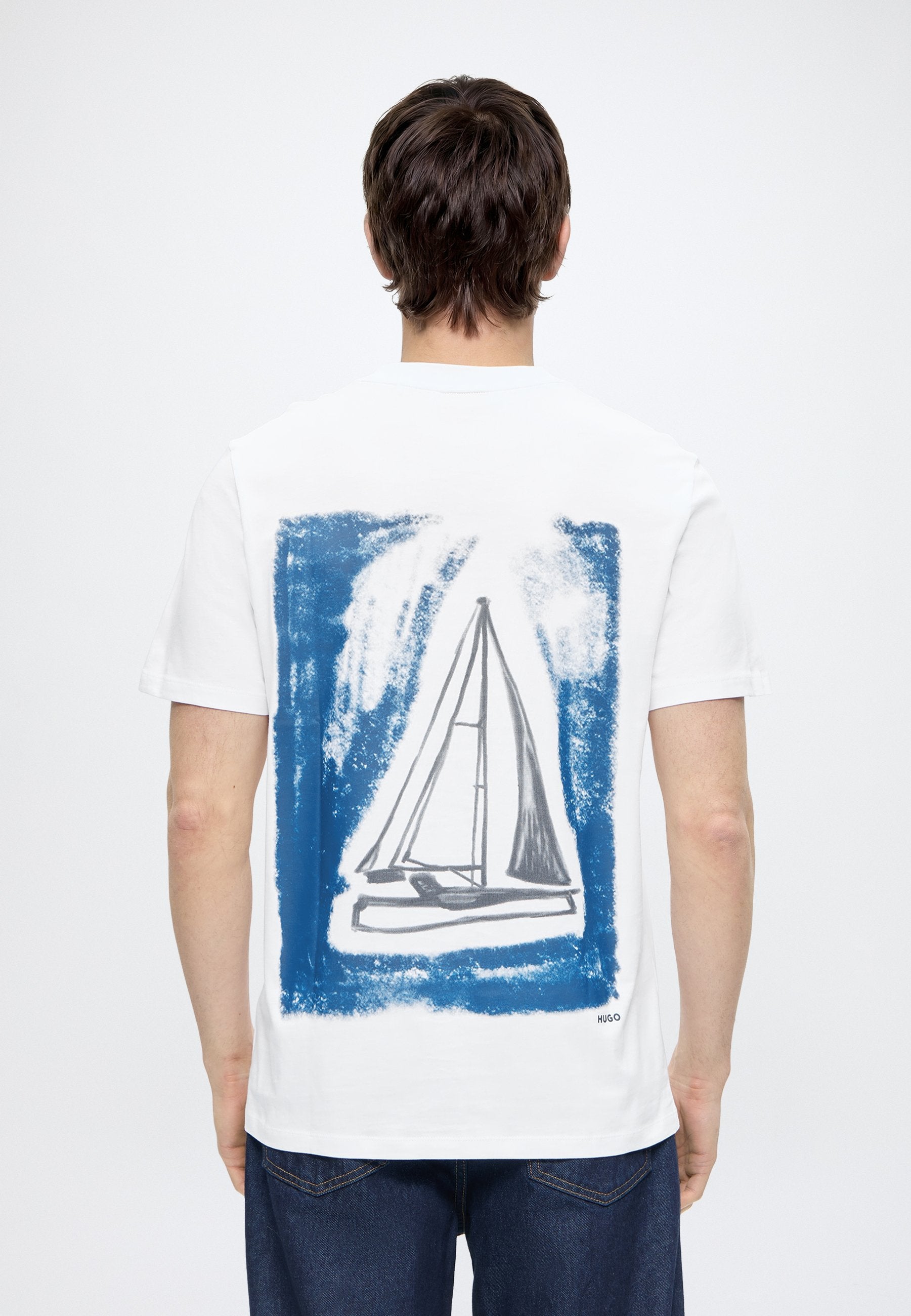 DISAIL - Print T-shirt - white
