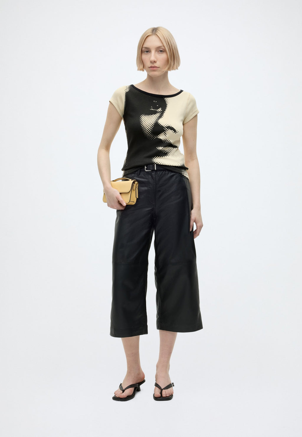 ETINE - Print T-shirt - light/pastel yellow