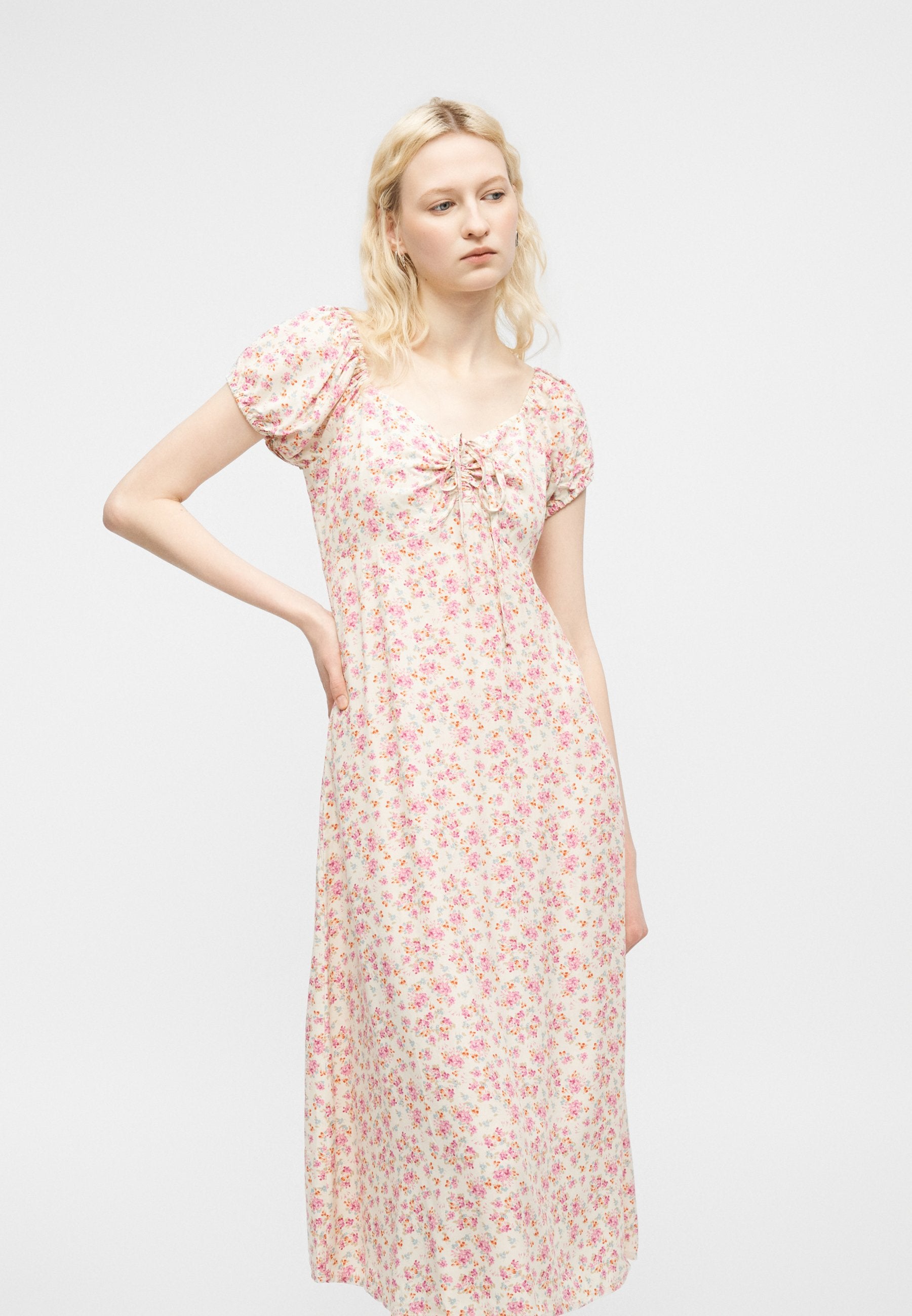 TIE PUFF MAXI - Day dress - french pink