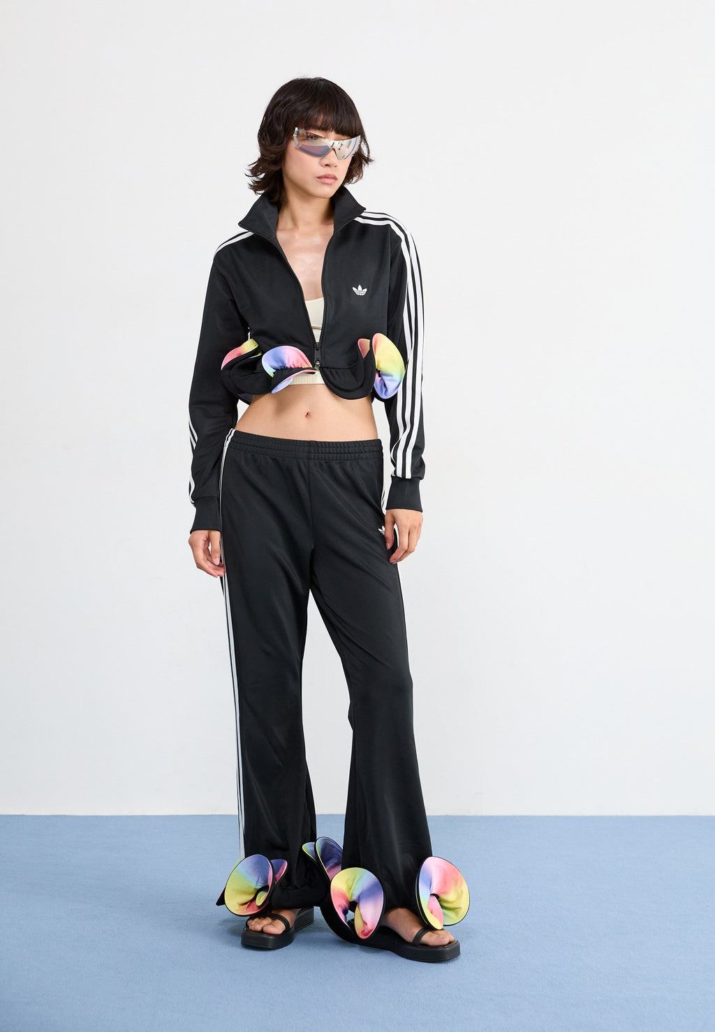 X JEREMY SCOTT PRIDE RUFFLE - Training jacket - black