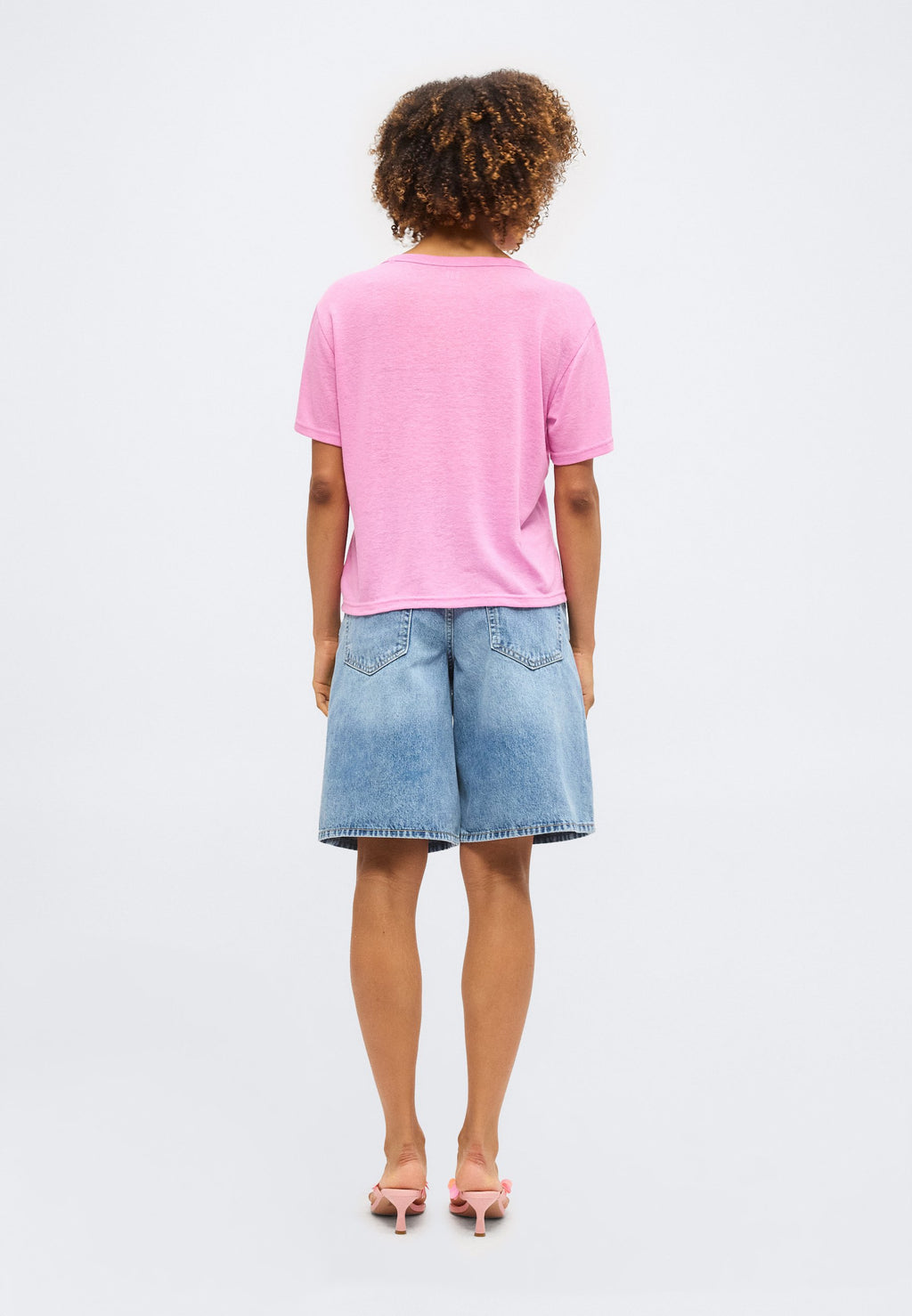 OVERSIZED TEE - Basic T-shirt - neon pink glow