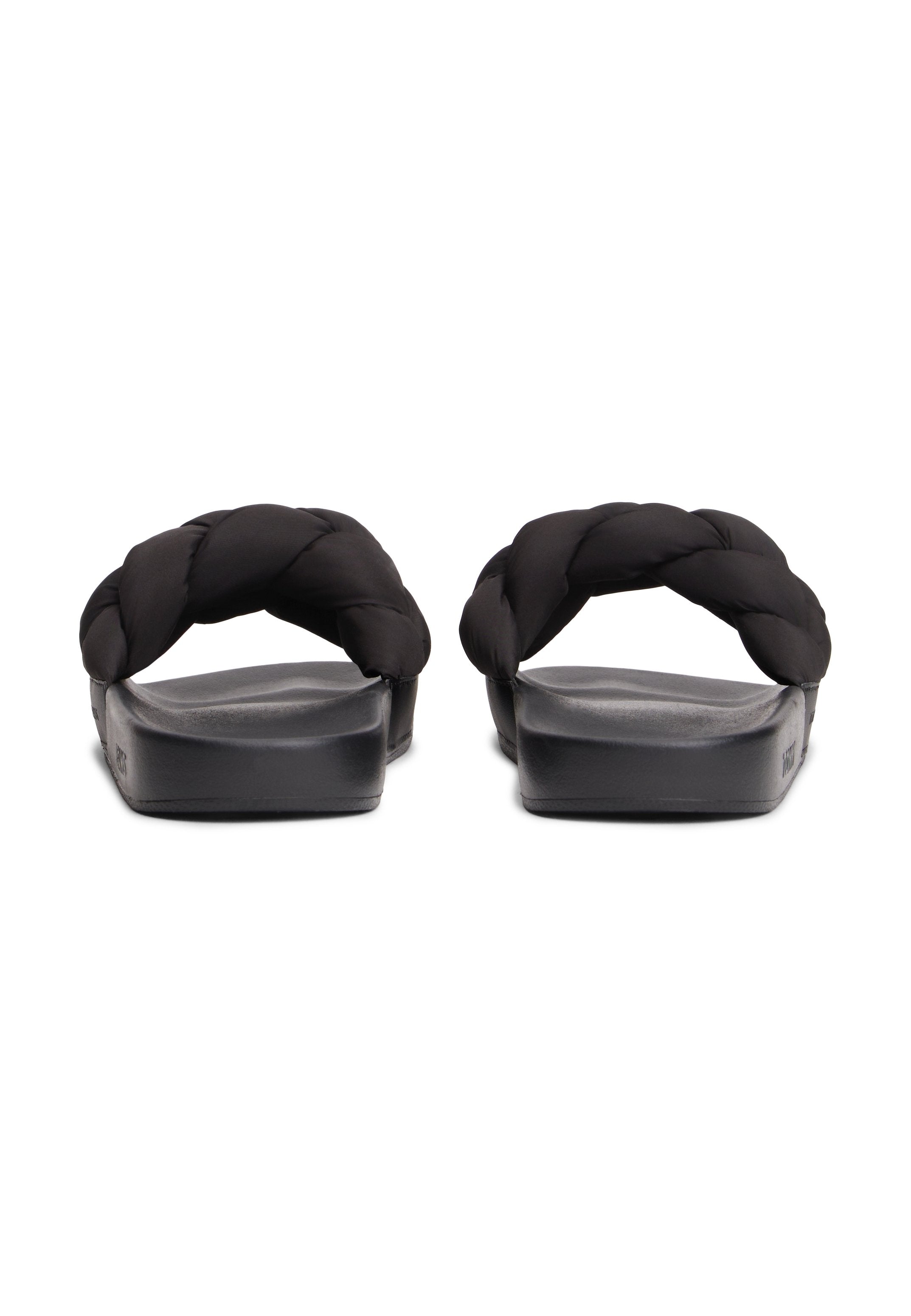 BRAIDED SLIDES - Mules - black