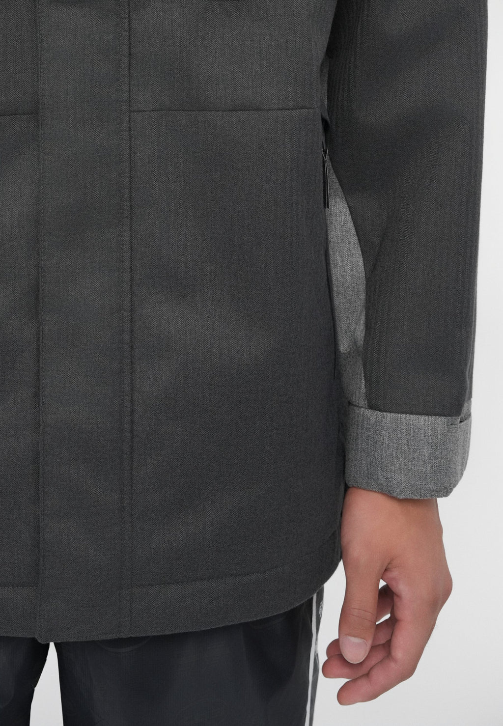 TRAIN LUX PADDED HOODIE JACKET - Parka - dark grey melange