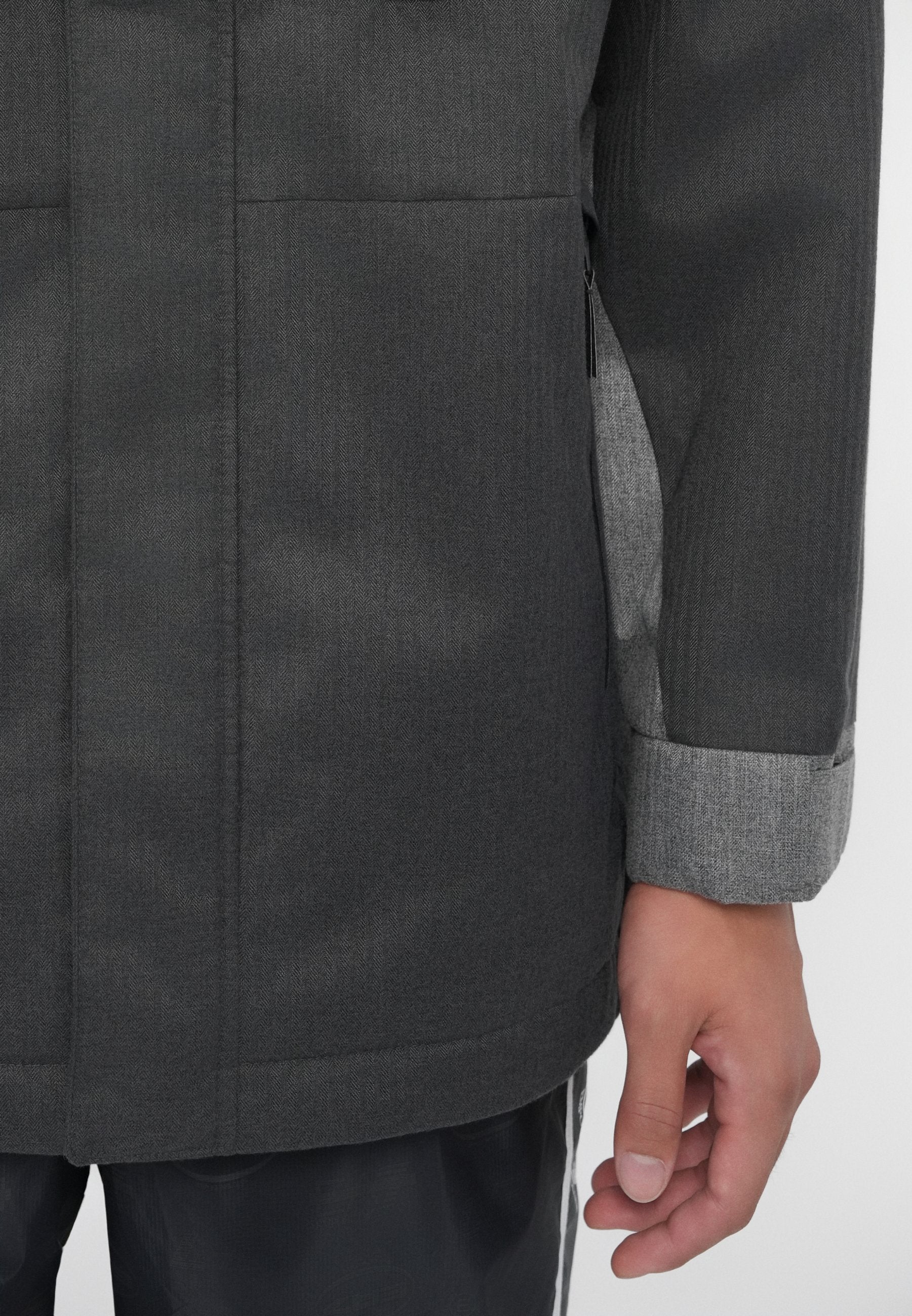 TRAIN LUX PADDED HOODIE JACKET - Parka - dark grey melange