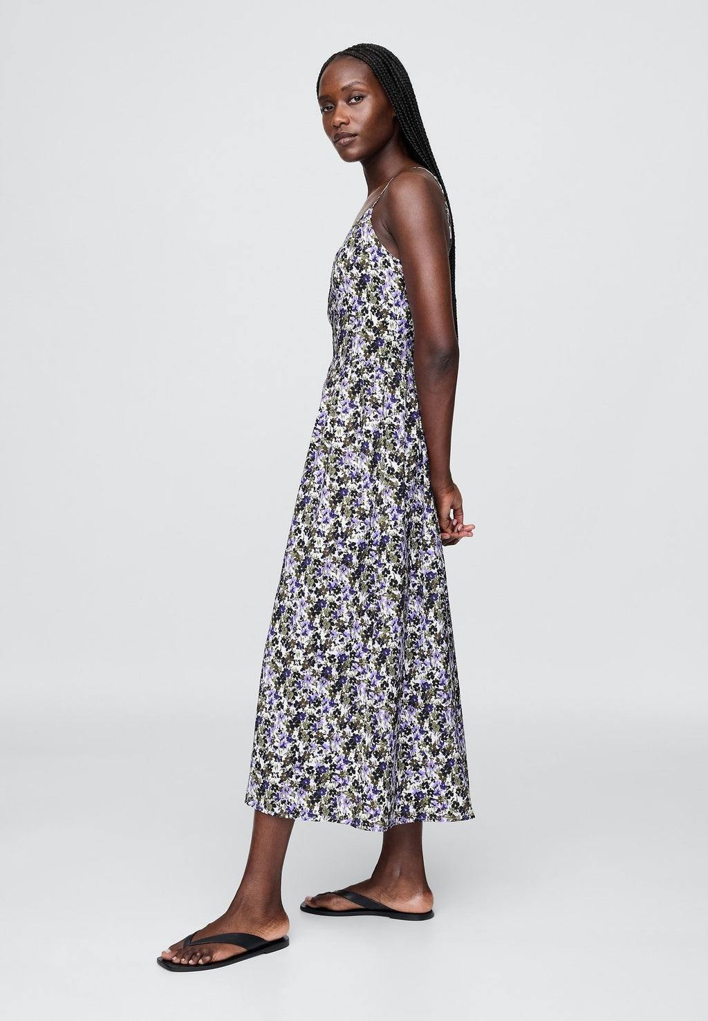 V NECK SHIRRED MAXI - Day dress - purple