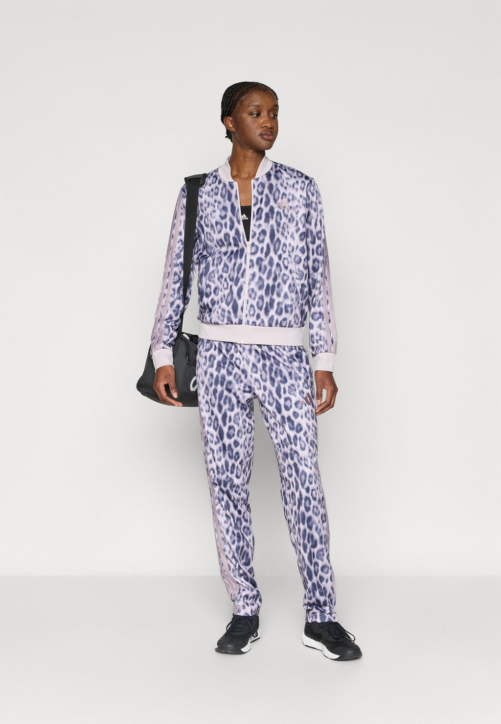 ESSENTIALS 3 STRIPES ANIMAL AOP - Tracksuit - multicolor/ice purple