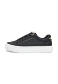 METALLIC LOGO PLATFORM TRAINERS WITH LEATHER - Trainers - black/ancient white