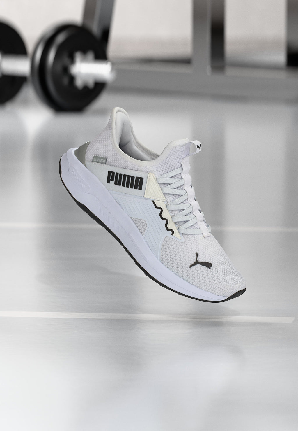 SOFTRIDE ENZO 5 SLIP TECH UNISEX - Training shoe - white/black/gray echo