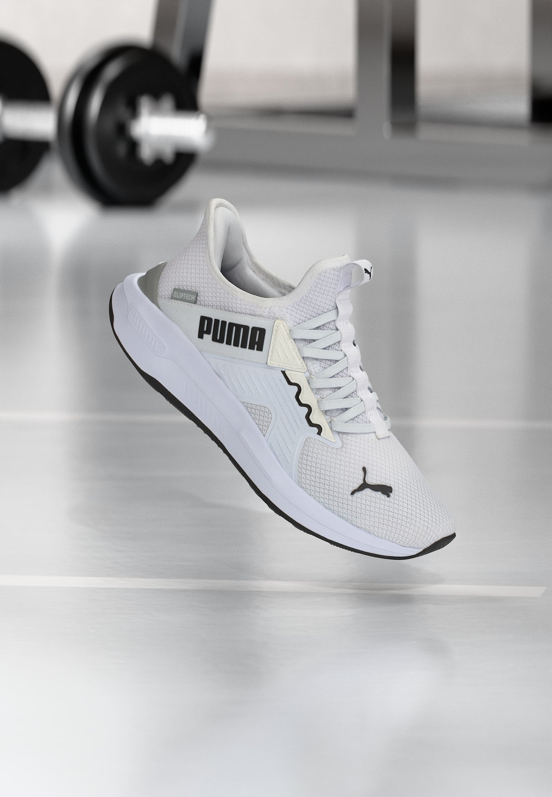 SOFTRIDE ENZO 5 SLIP TECH UNISEX - Training shoe - white/black/gray echo