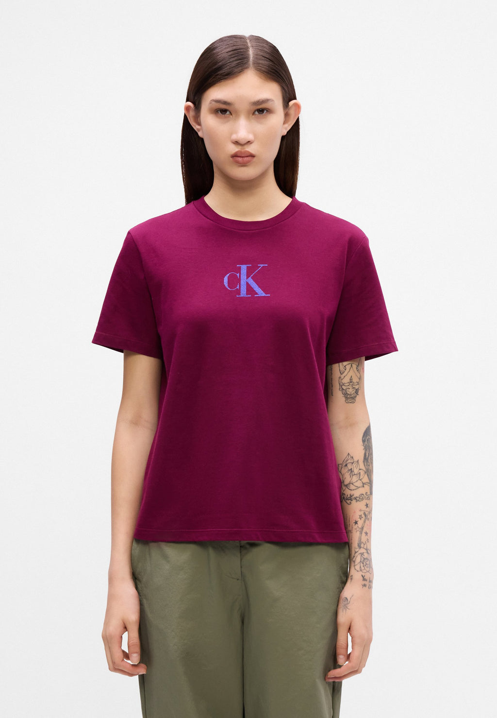 CLASSIC FOIL TEE - Print T-shirt - berry glaze