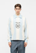 STRIPED - Long sleeved top - ice blue/cream white