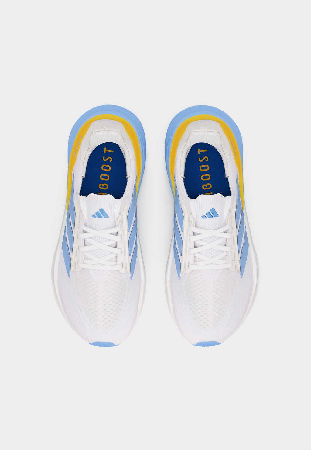 ULTRABOOST 5X - Road running shoes - footwear white/glow blue/yellow