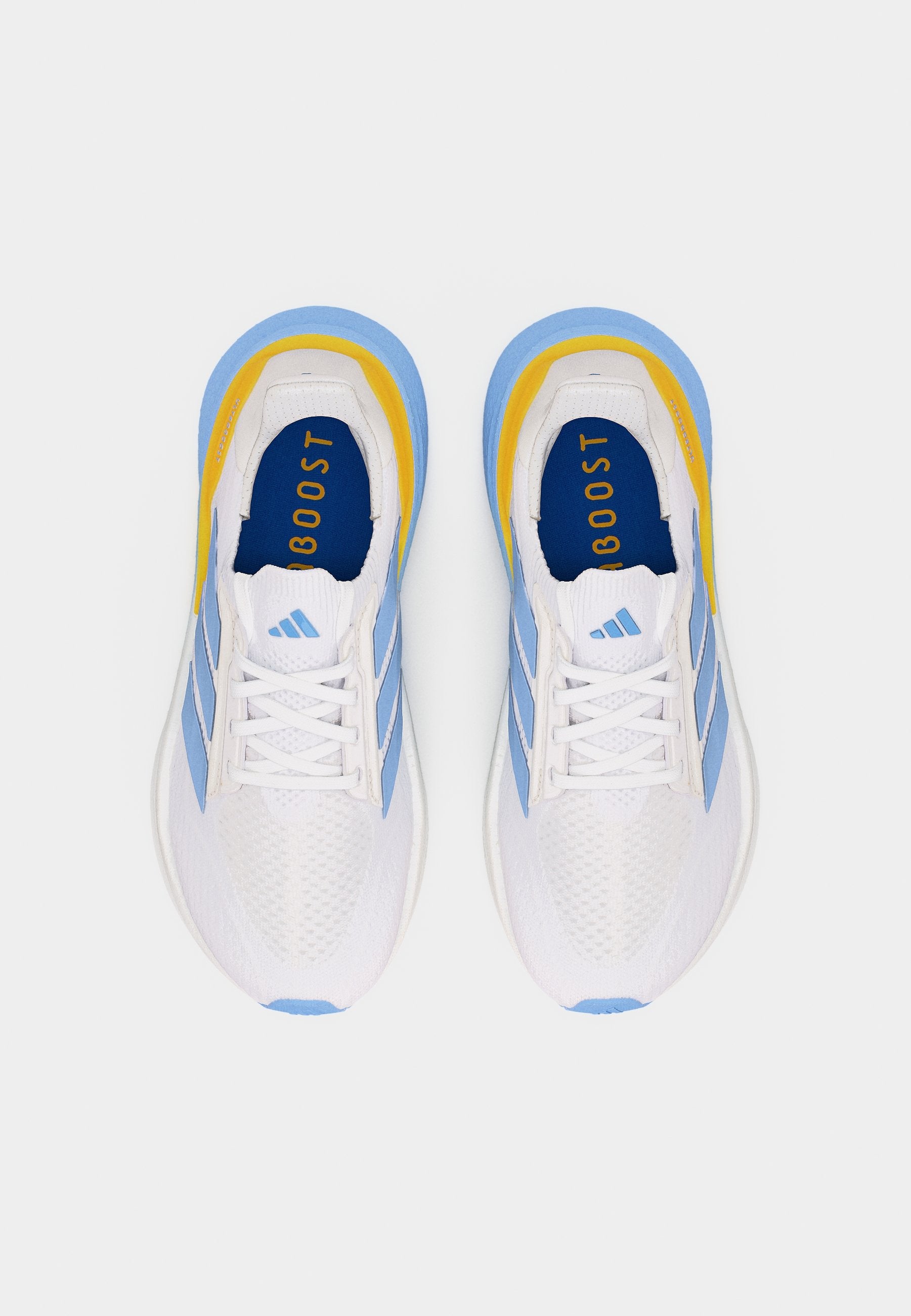 ULTRABOOST 5X - Road running shoes - footwear white/glow blue/yellow