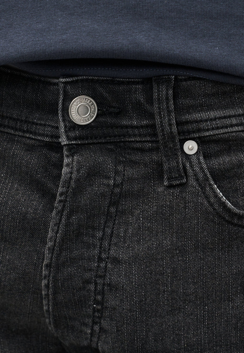 JJIRICK JJORIGINAL - Denim shorts - black denim